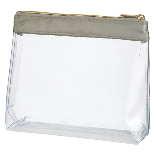 Sadie Satin Clear Cosmetic Bag 2