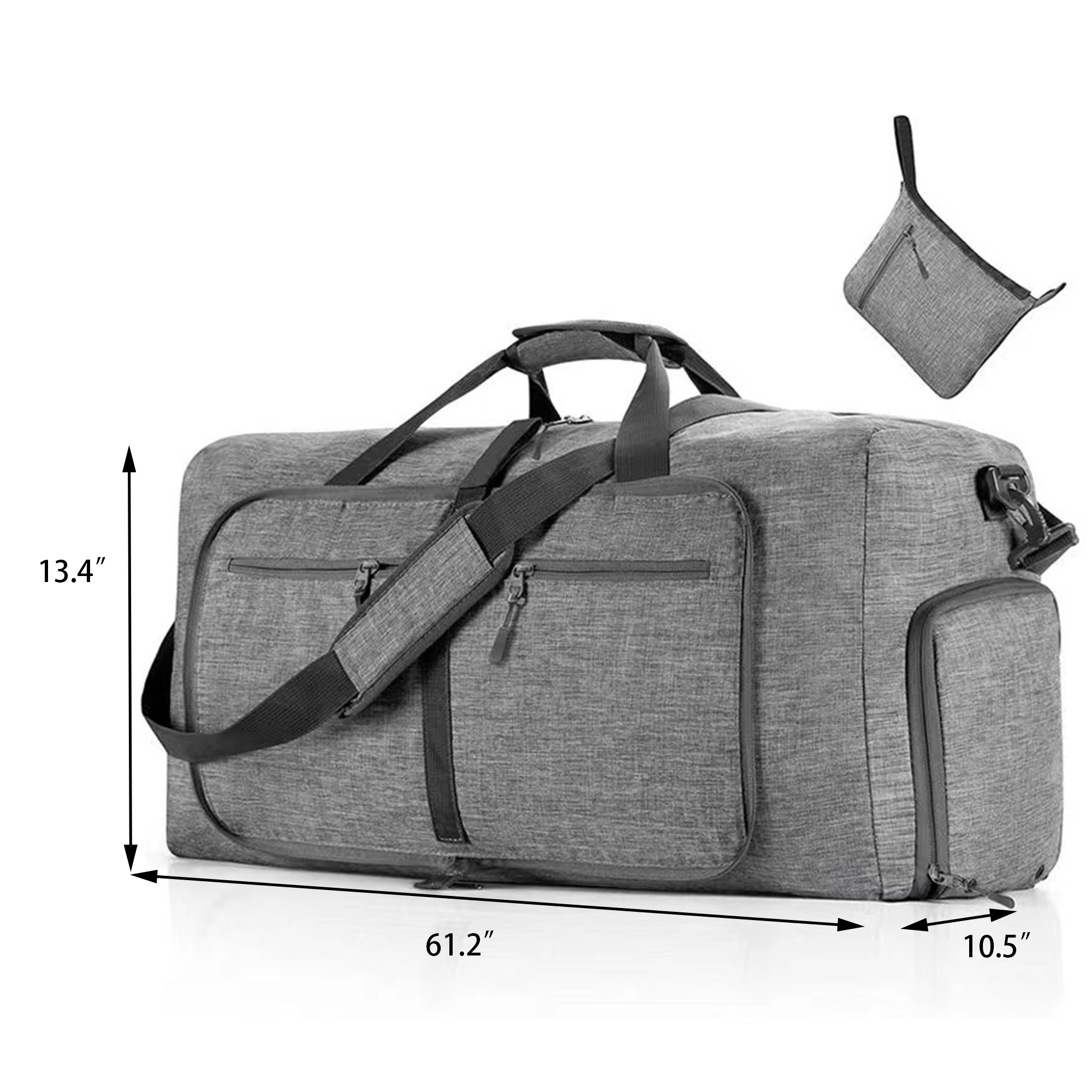 Foldable Duffel Bag With Shoes Compartment 1