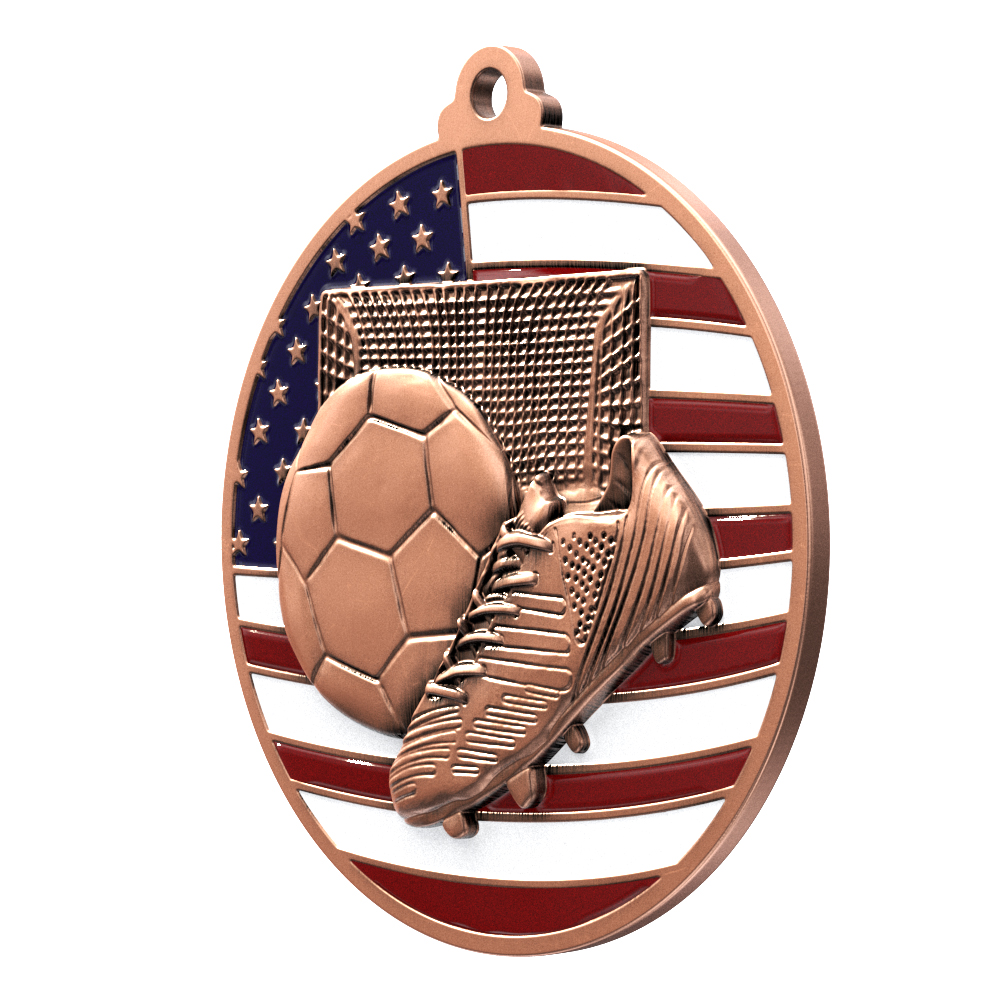 Soccer Patriotic Medallion (2-3/4") 4