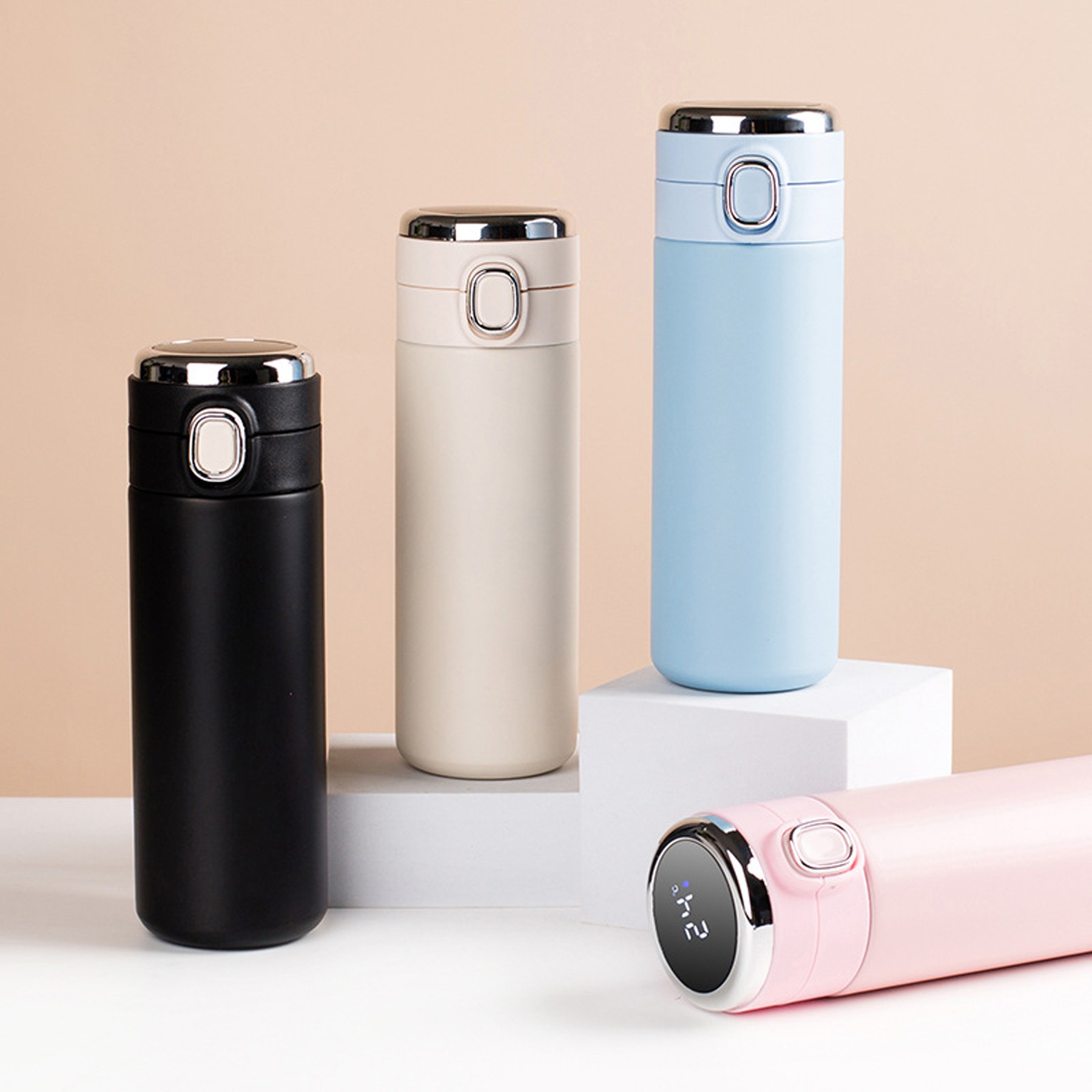 Water Bottle with LED Temperature Display 2