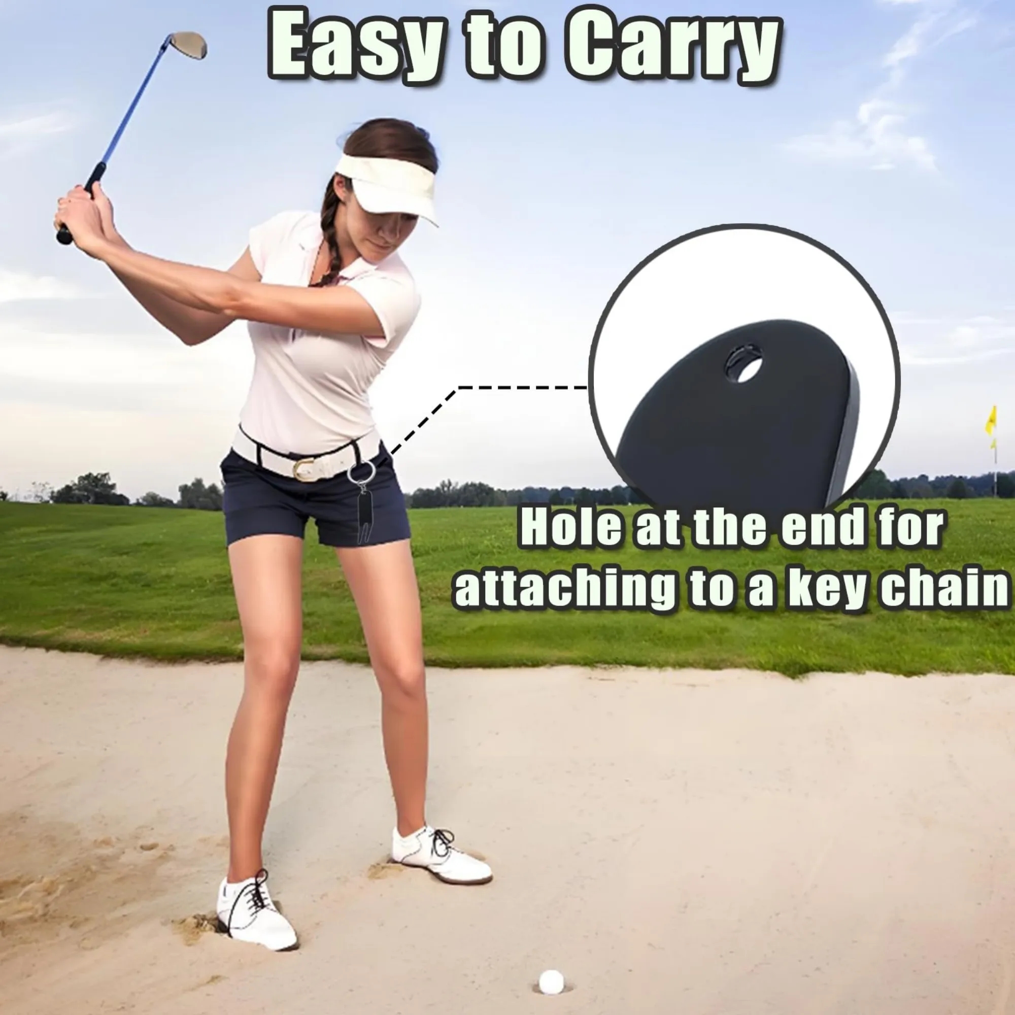 Golf Divot Repair Tool Pocket Size Portable Cleaner 6