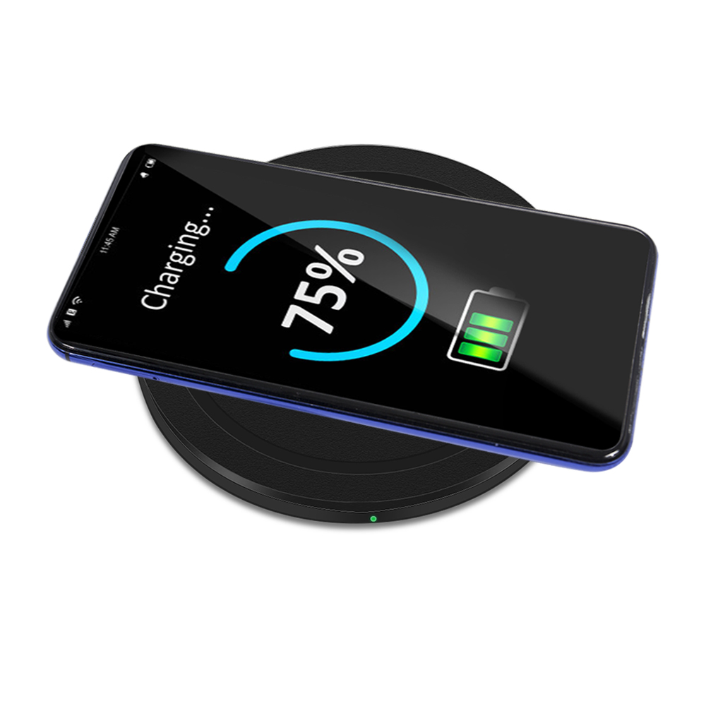 Qi Certified 10W Fast Wireless Charger With Non-Skid Ring Bumper 4