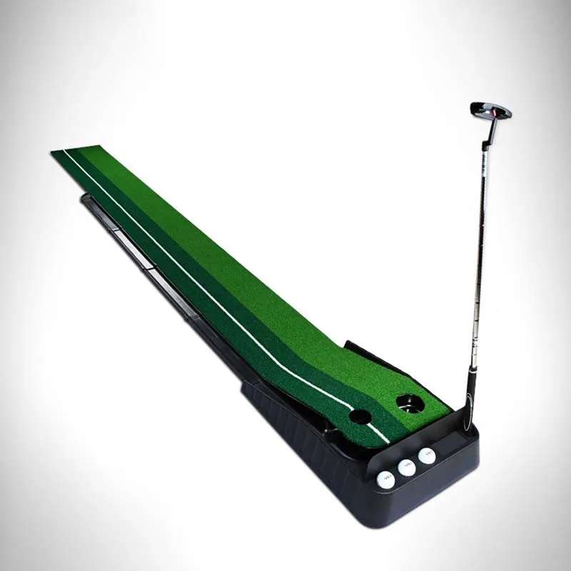 Folding Indoor Golf Putting Mat Automatic Ball Return 7