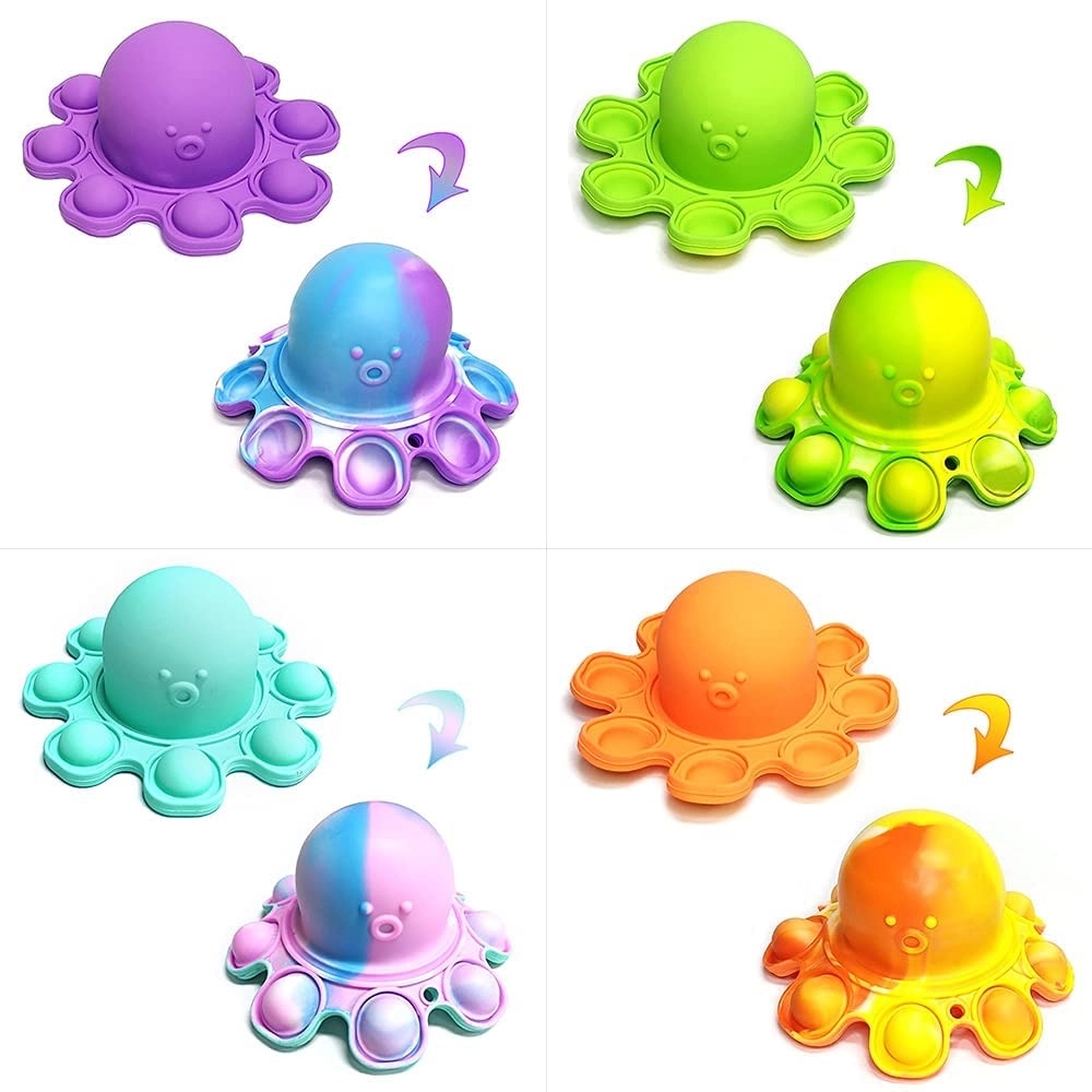 Reversible Octopus Push Pop Bubble Fidget Toy 3