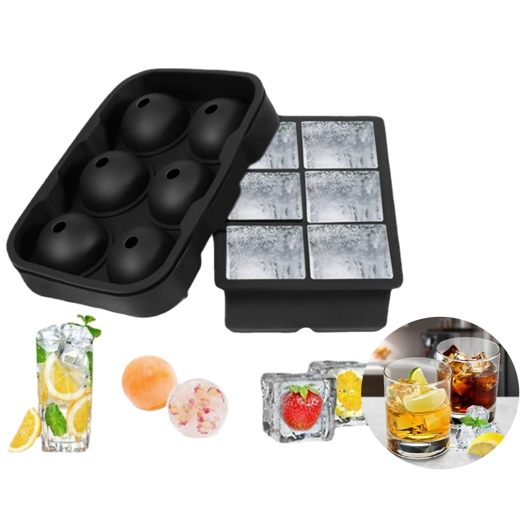 Single -Hole Silicone Ice Hockey Ice Mold 1