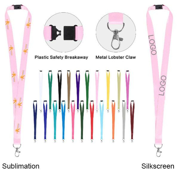 3/4" Polyester Lanyard W/ Plastic Safety Breakaway (Sublimation) 2