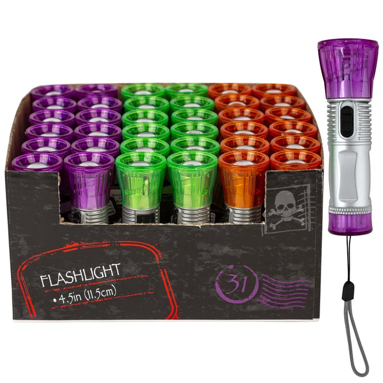 LED Halloween Flashlights - Assorted Colors Wrist Strap 2