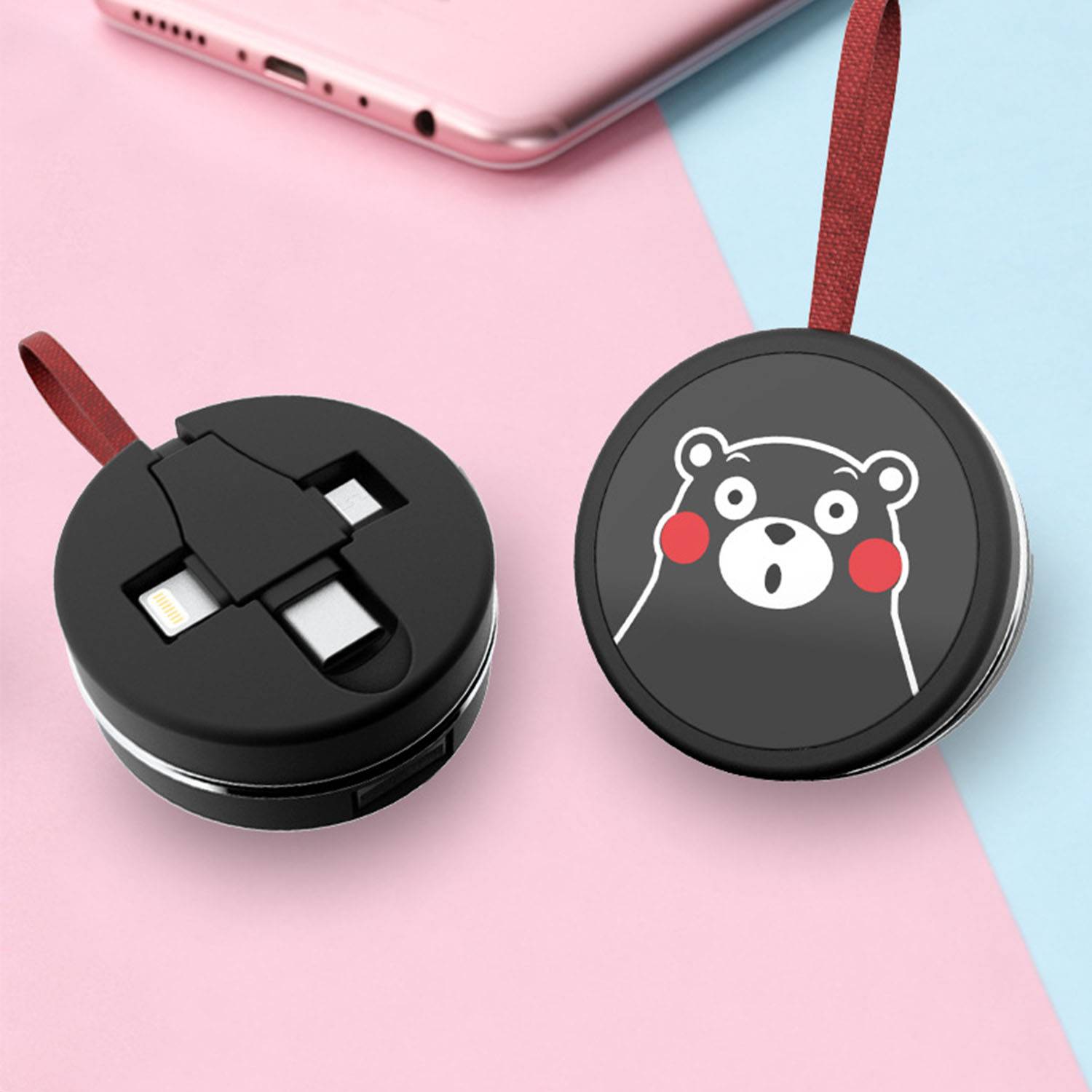 Portable Unilateral Retractable 3-in-1 Charging Cable 4