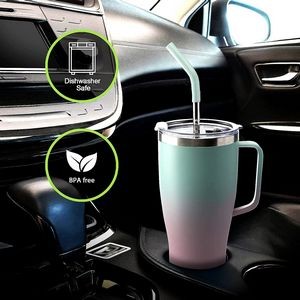 40 oz Mug Insulated Tumbler with Handle and Straw 4
