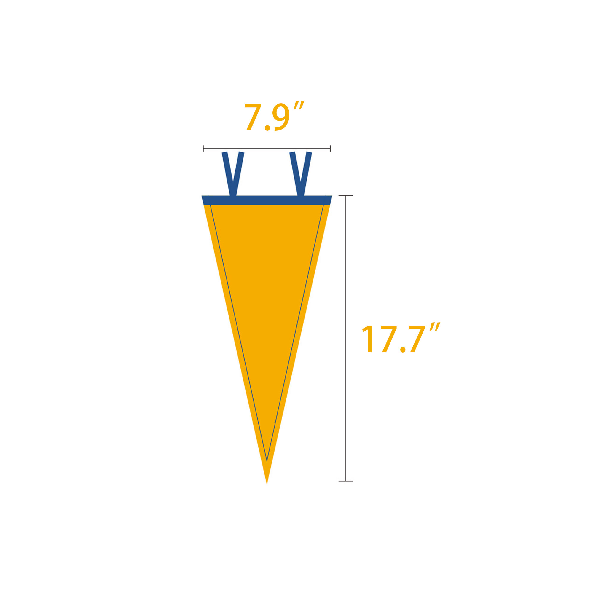 Customized Felt Triangular Flag 3