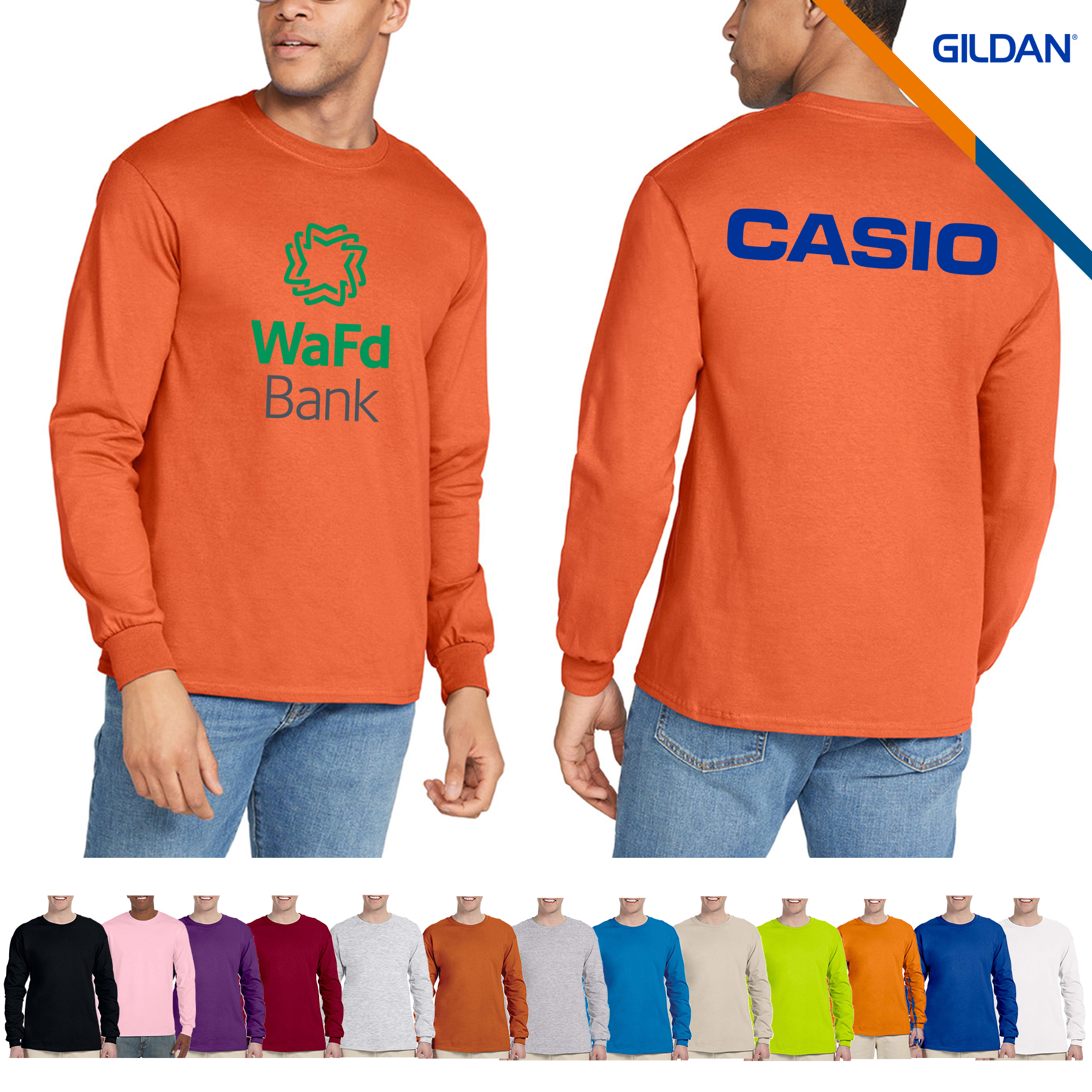 Gildan® 6.1oz 100% Cotton Preshrunk Long Sleeve T-Shirts 4