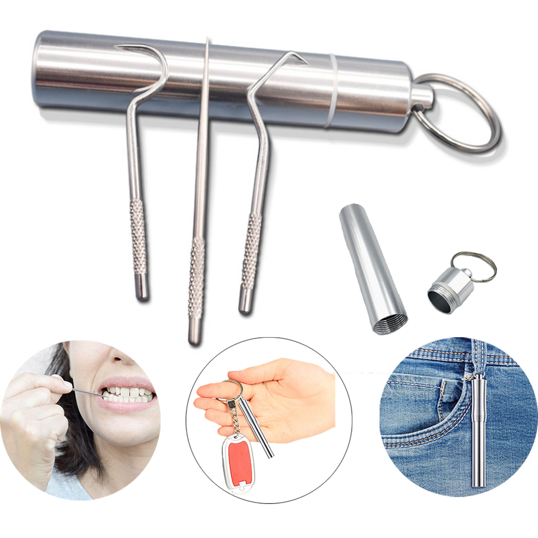 304 Stainless Steel Portable Toothpick Set 1