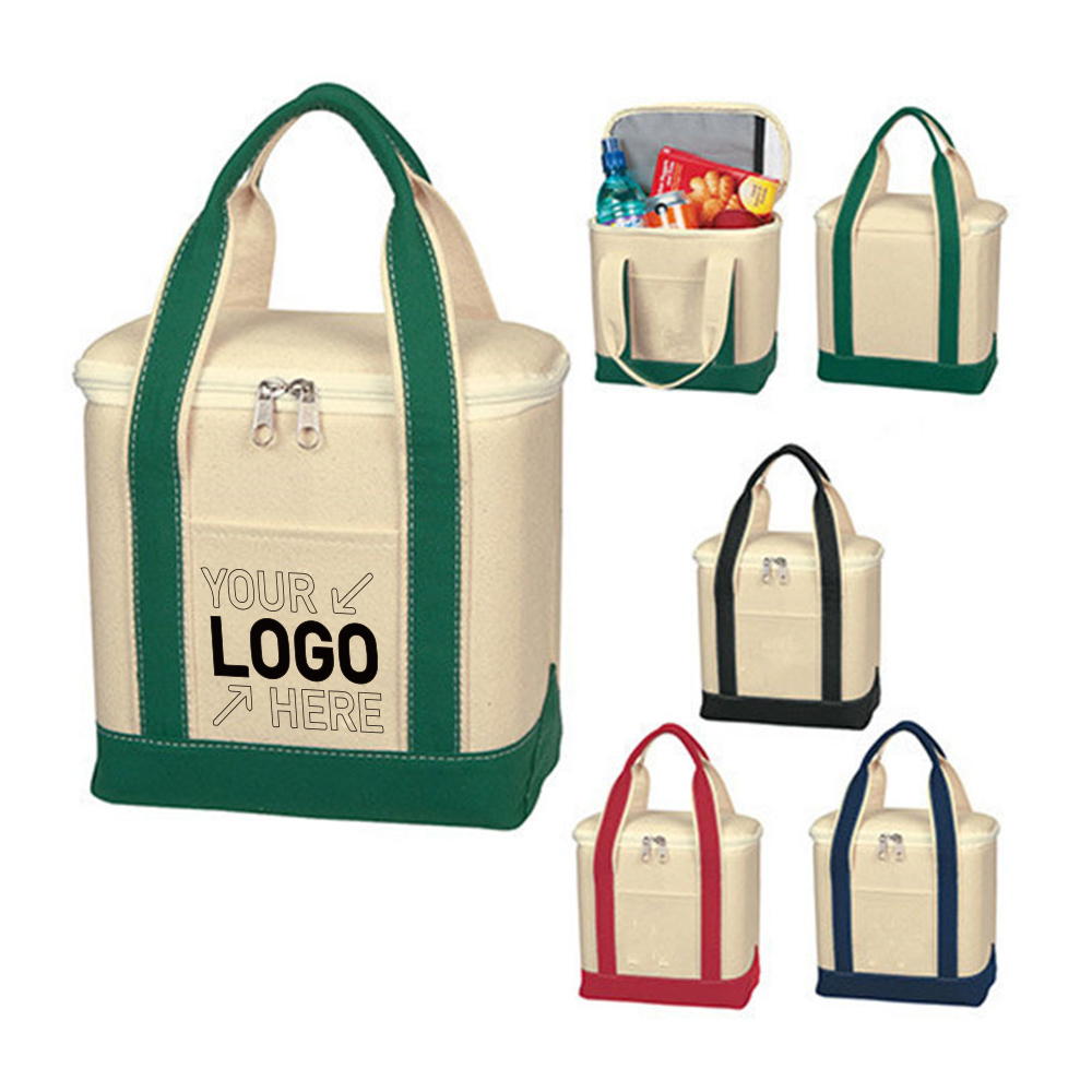 Large Cotton Canvas Cooler Bag 7