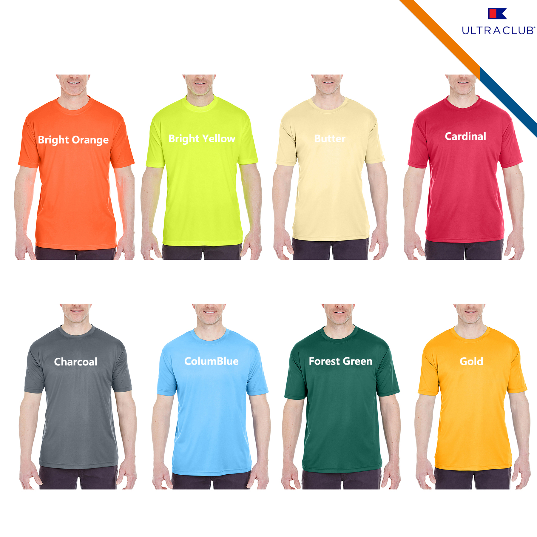 UltraClub® 4 oz Moisture-Wicking Sports T-Shirts 4
