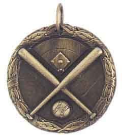 Baseball XR100 Series Medal, 1 1/4" 2