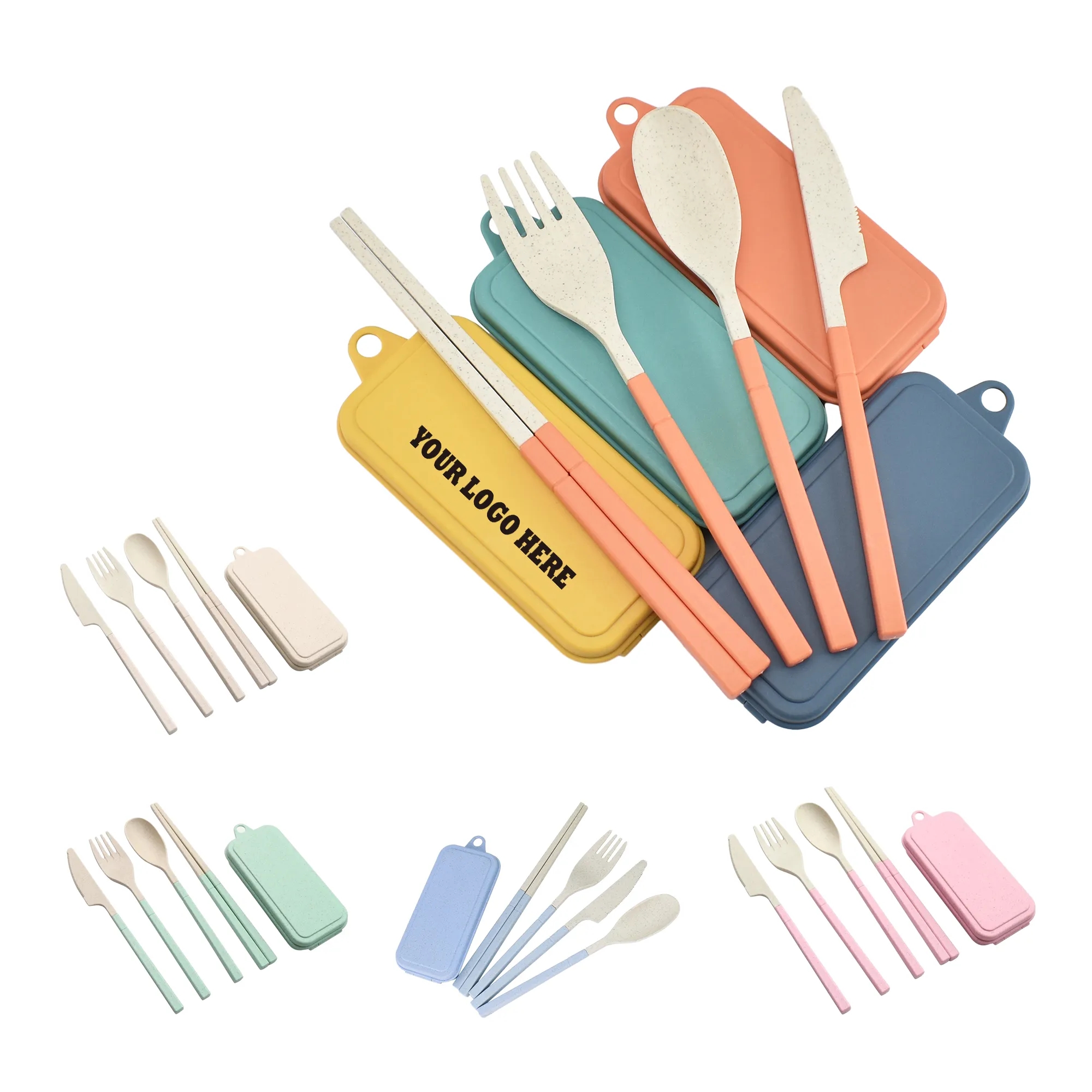 Children's Portable Tableware Set 4 Pieces MOQ 100PCS 3