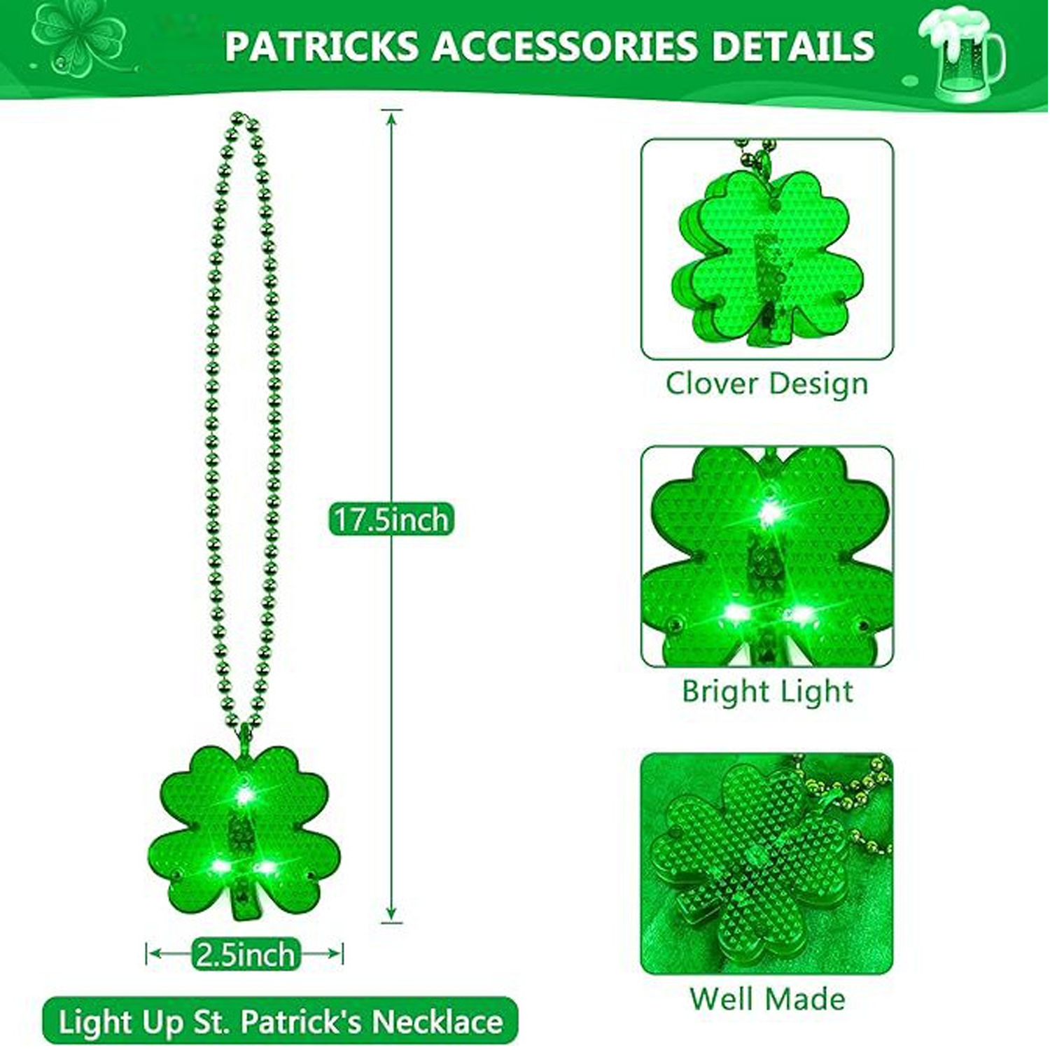 Lucky Four-Leaf Clover Pendant Necklace Light 3