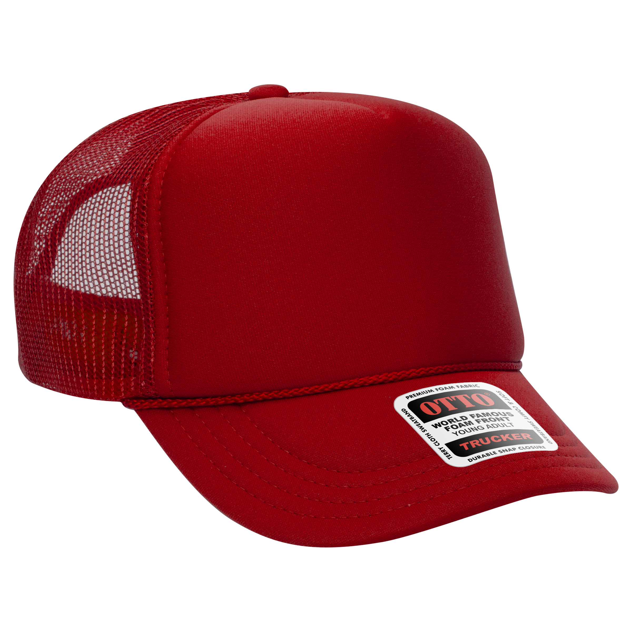 OTTO CAP® 5 Panel High Crown Mesh Back Trucker Hat 78