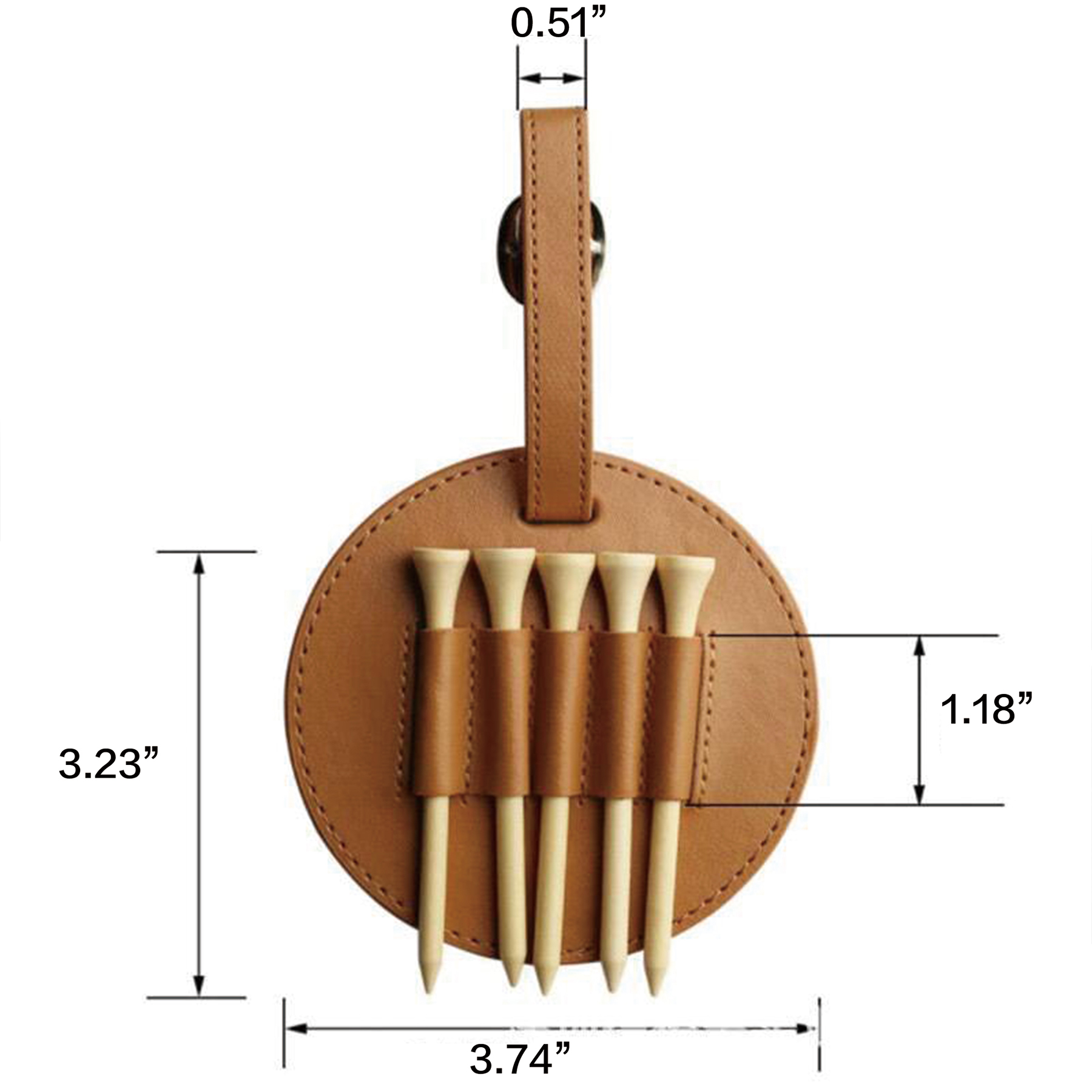 Waist-Mounted Golf Tee Storage Sleeve 5
