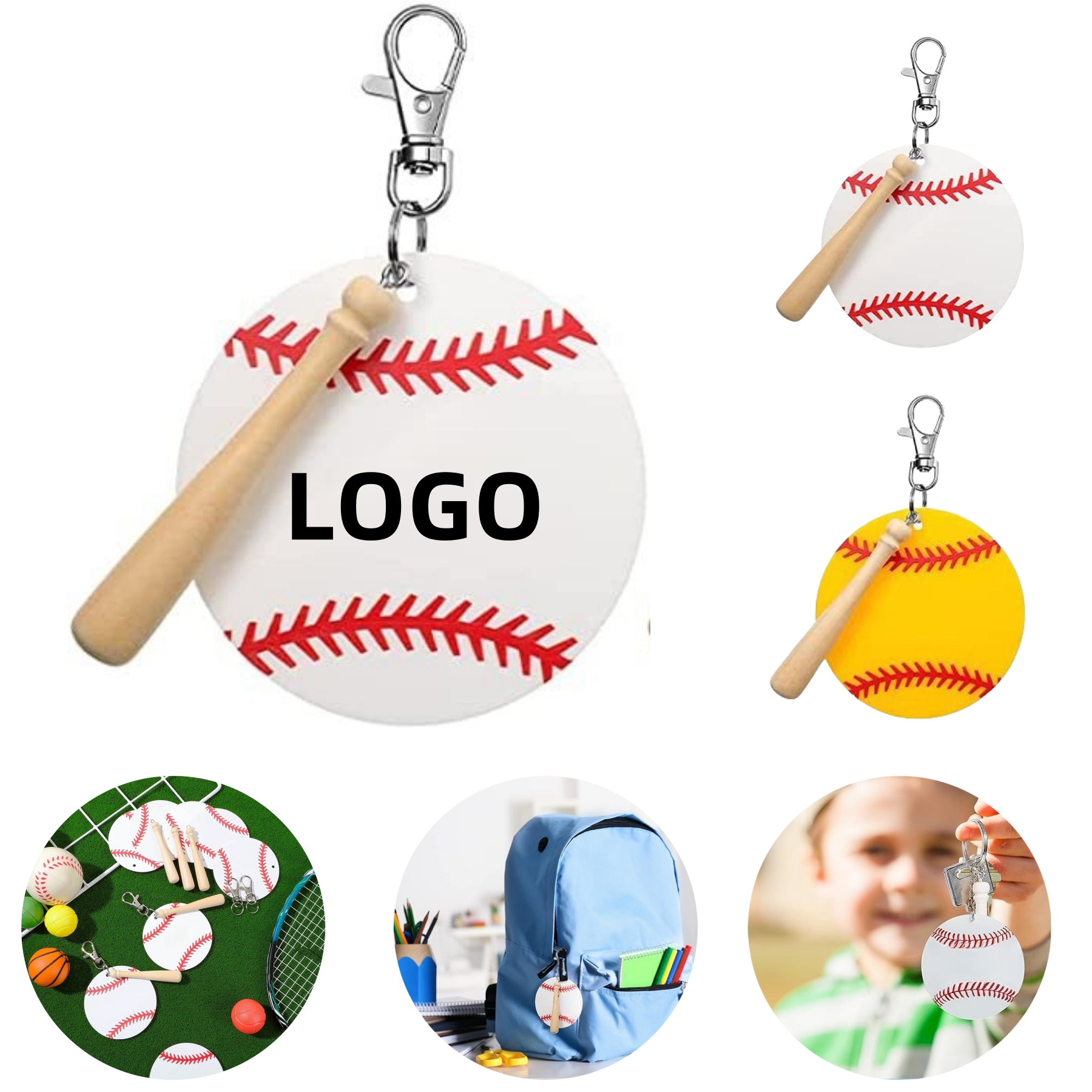 Baseball Softball Acrylic Keychain Kit 2