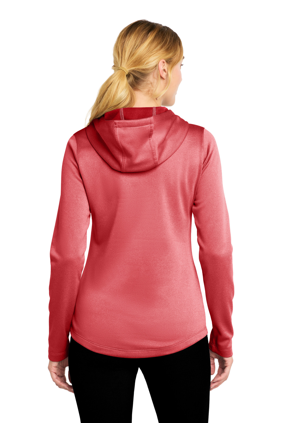 Sport-Tek Women's PosiCharge Sport-Wick Heather Fleece Hooded Pullover. LST264 19