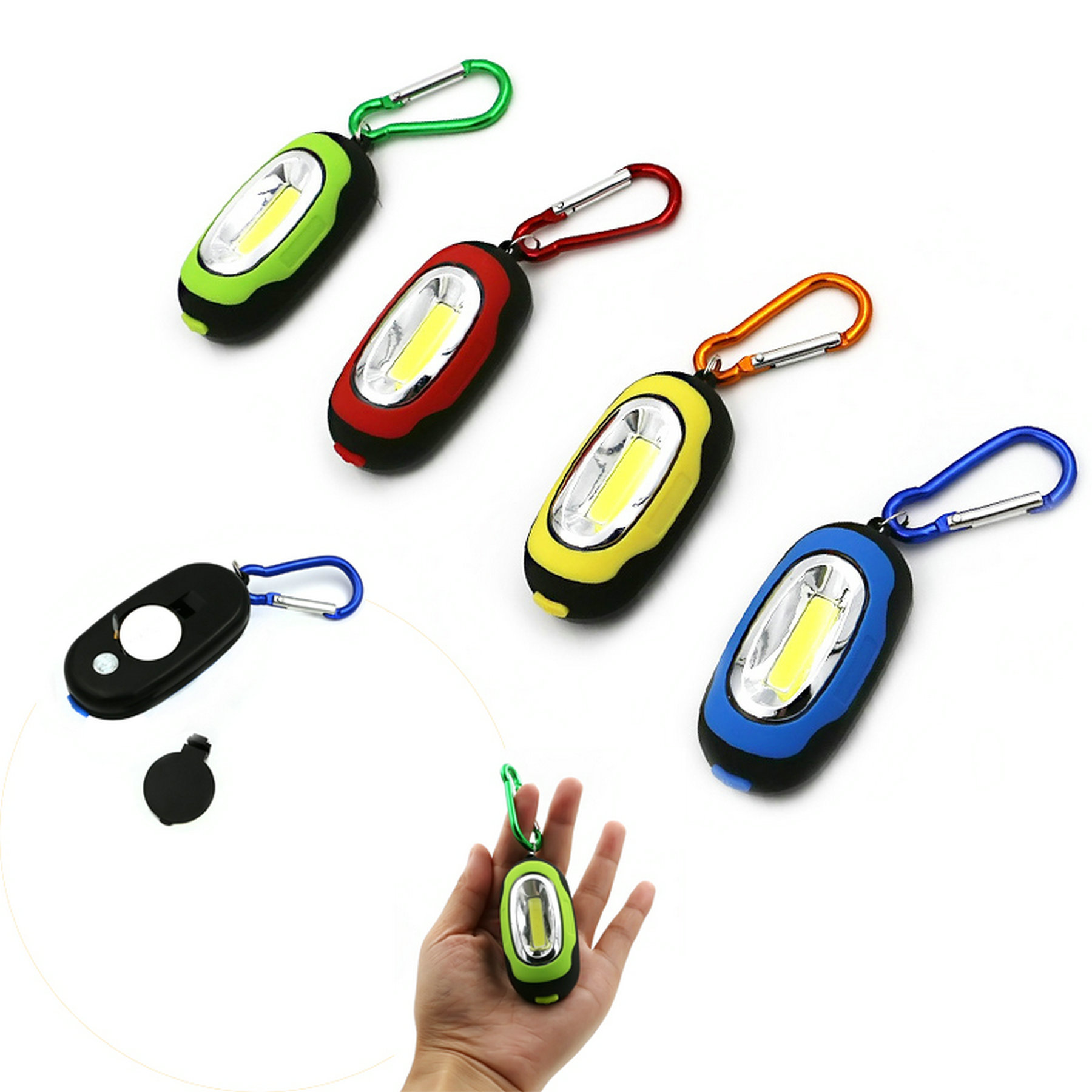 COB LED Keychain Flashlight With Magnet 2