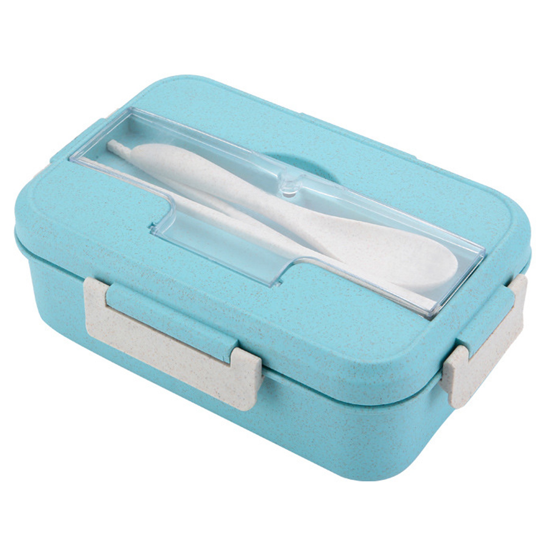 Wheat Straw Bento Lunch Box with Spoon Fork 5