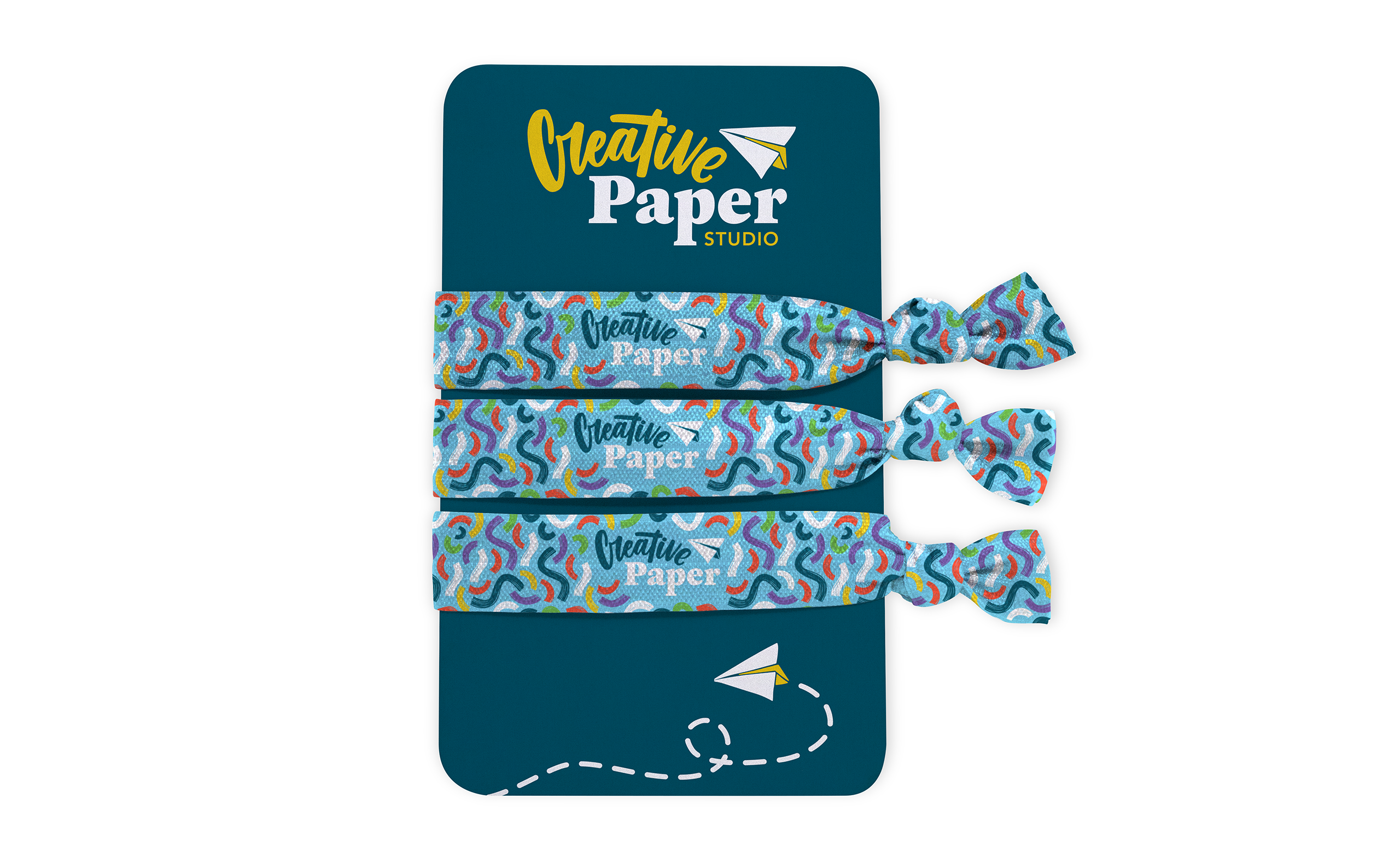 3 Piece Knotted Hair Tie Set with Card