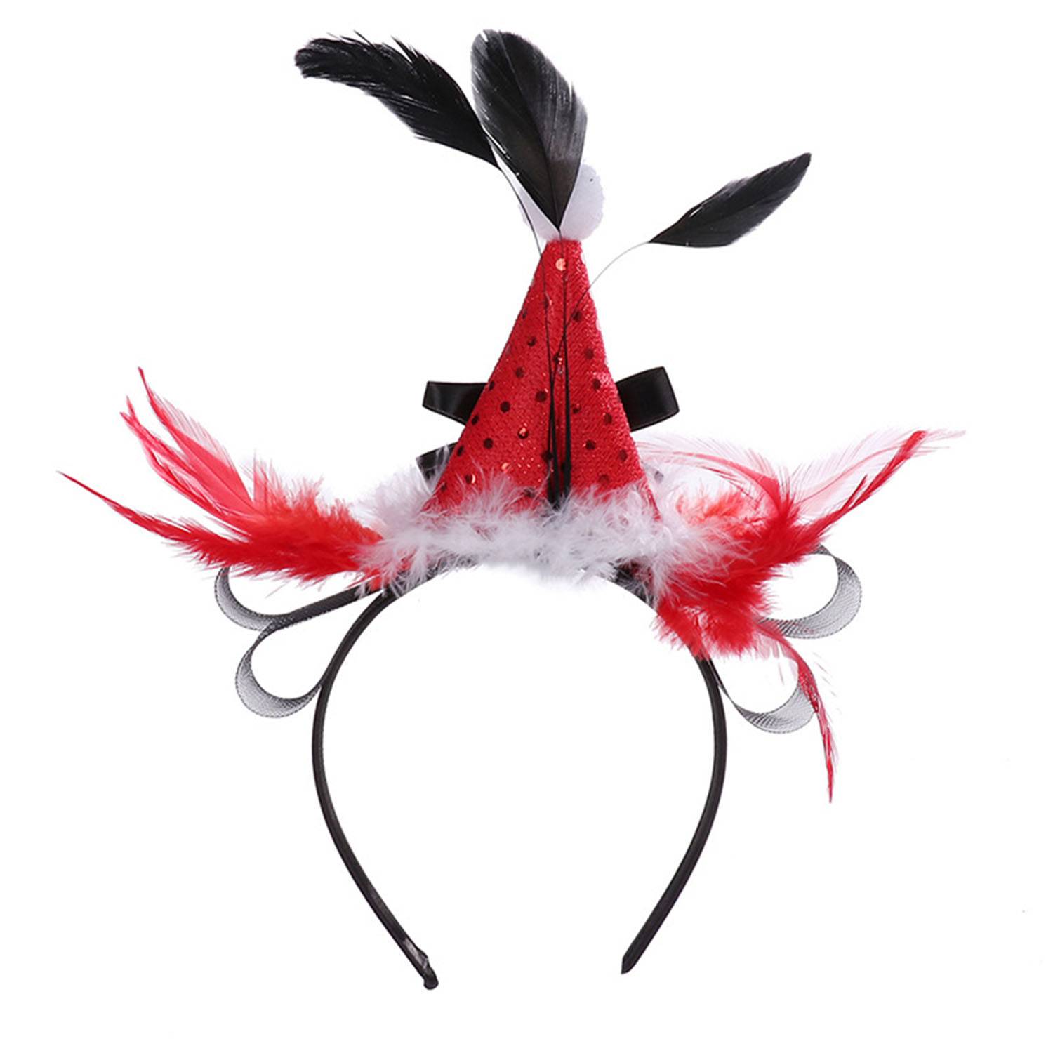 Plastic Christmas Party Feather Hair Accessories Headband 2