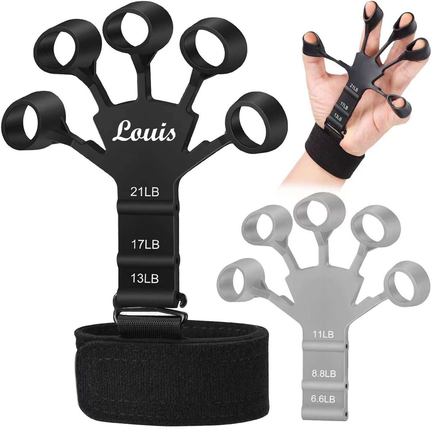 Silicone 5 Finger Grip Strength Trainer 7
