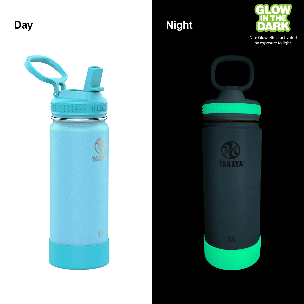 Takeya® 18 oz. Actives Glow in the Dark Bottle 7