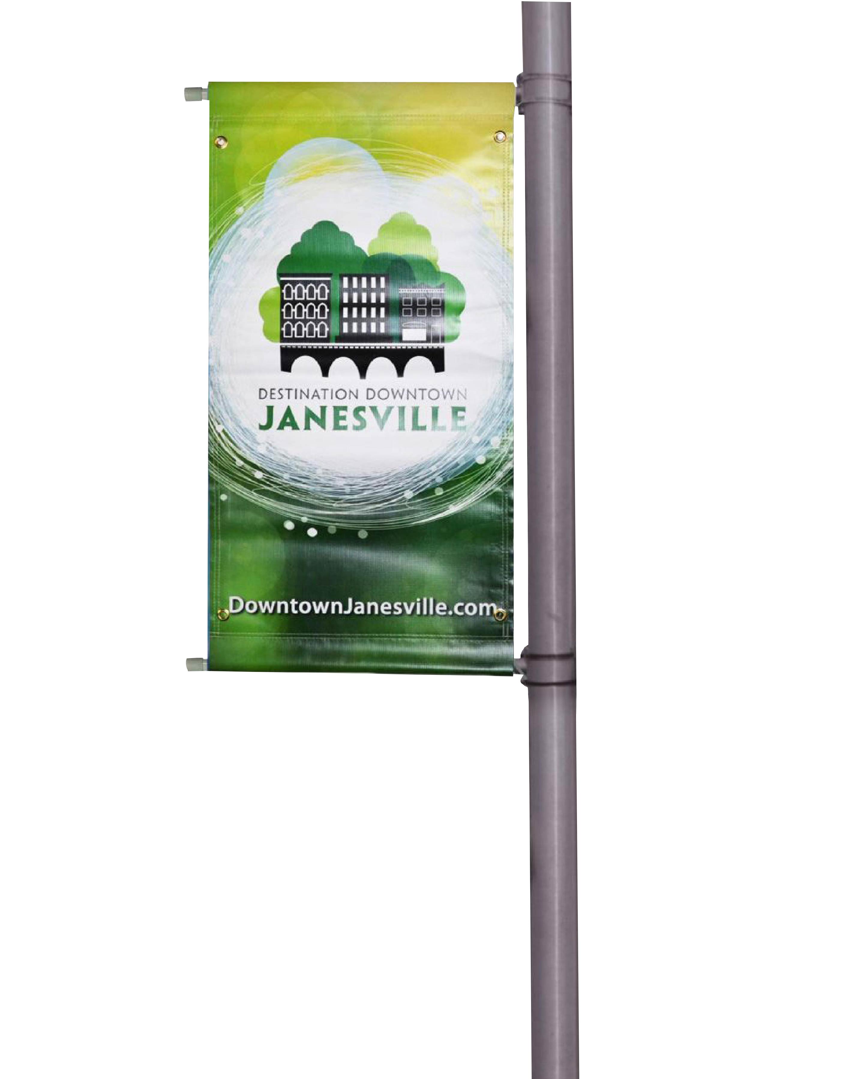 Banner Pole Double Sided Graphic Replacement (24" x 72") 3