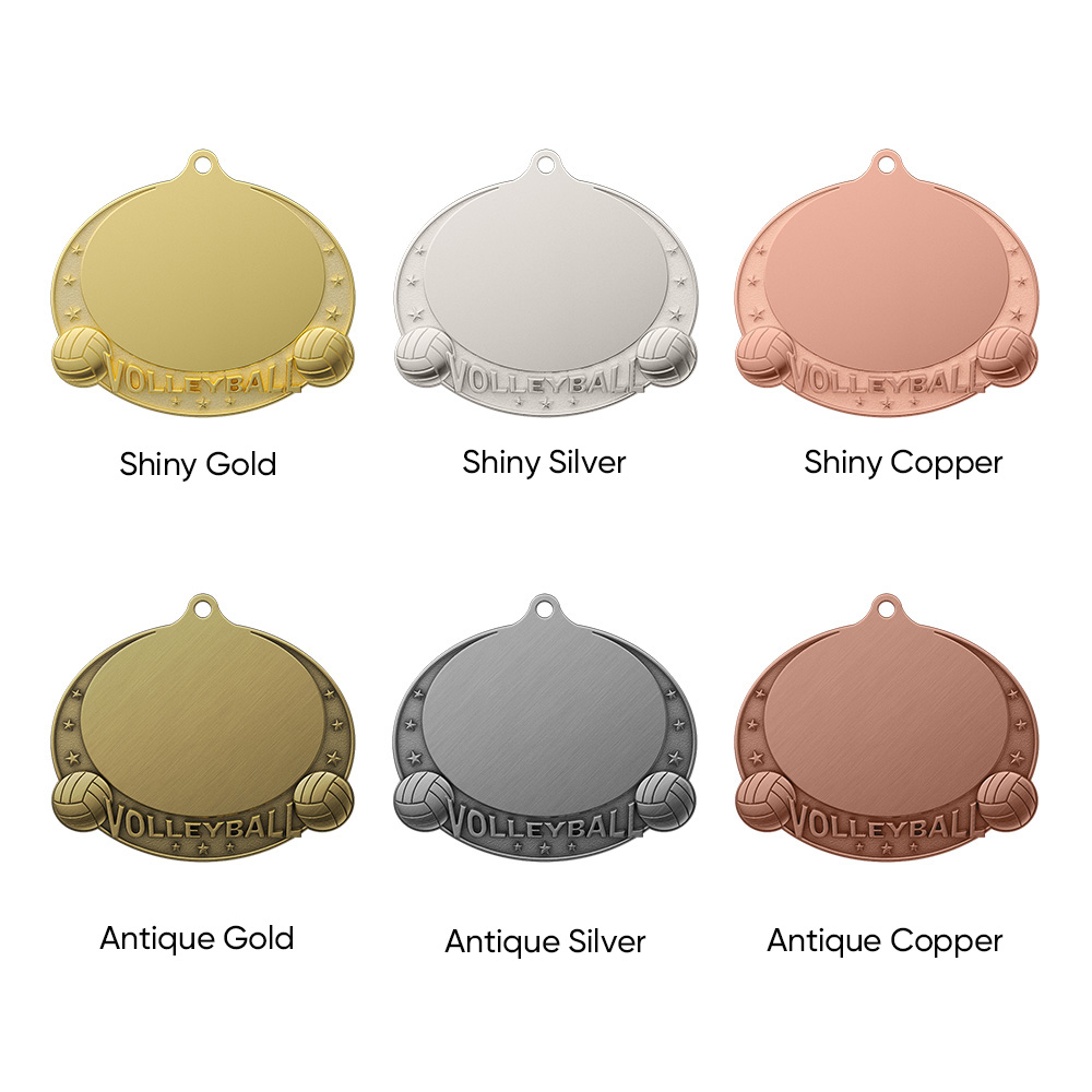 3.5" UV Printed Volleyball Medals 4