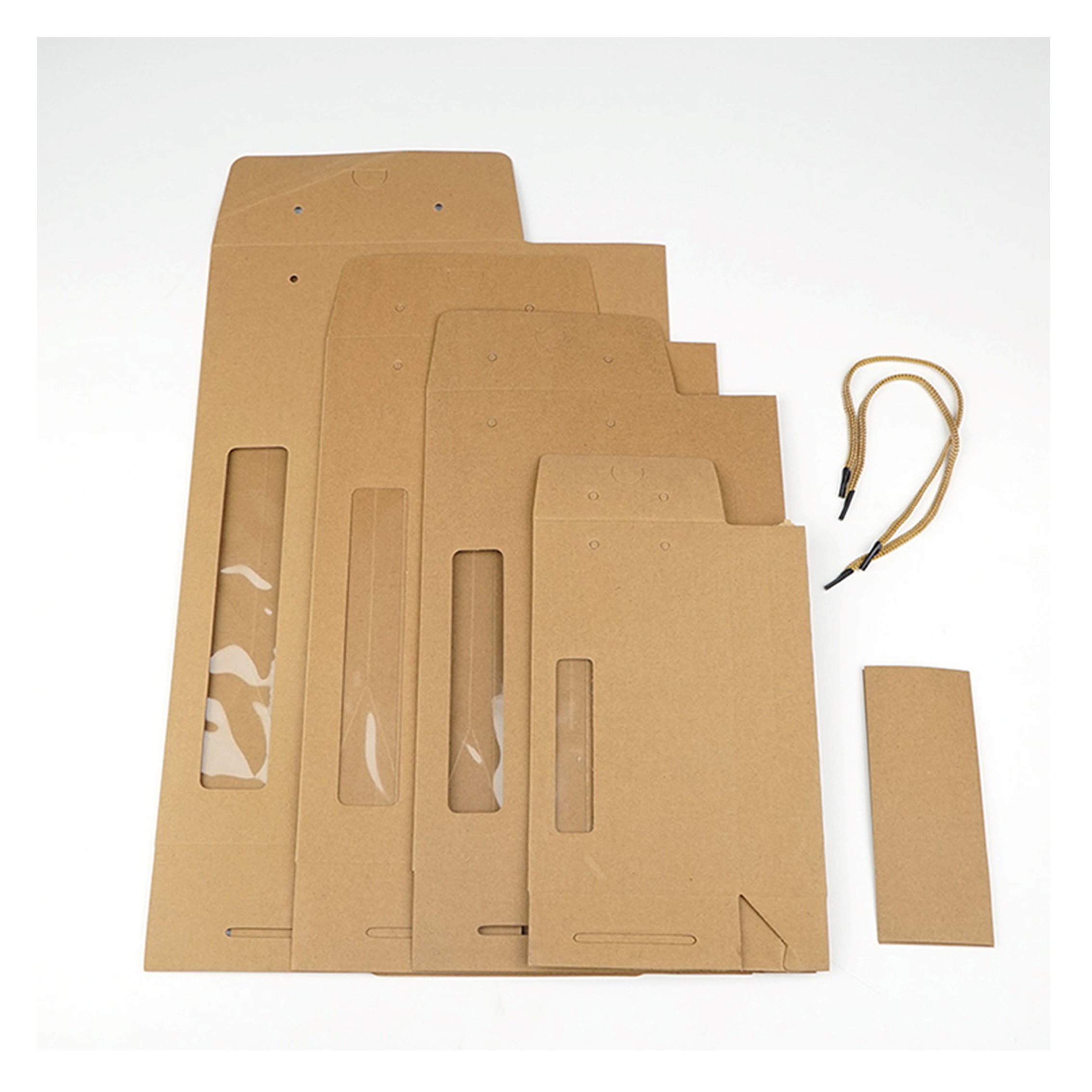 Paper Bag Kraft Paper Food Package Bag With Clear Window 3