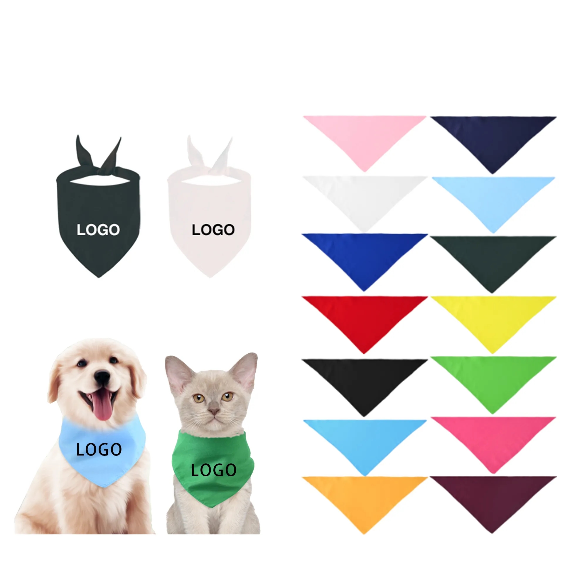 MOQ100 Pet Dog Triangle Scarf 2