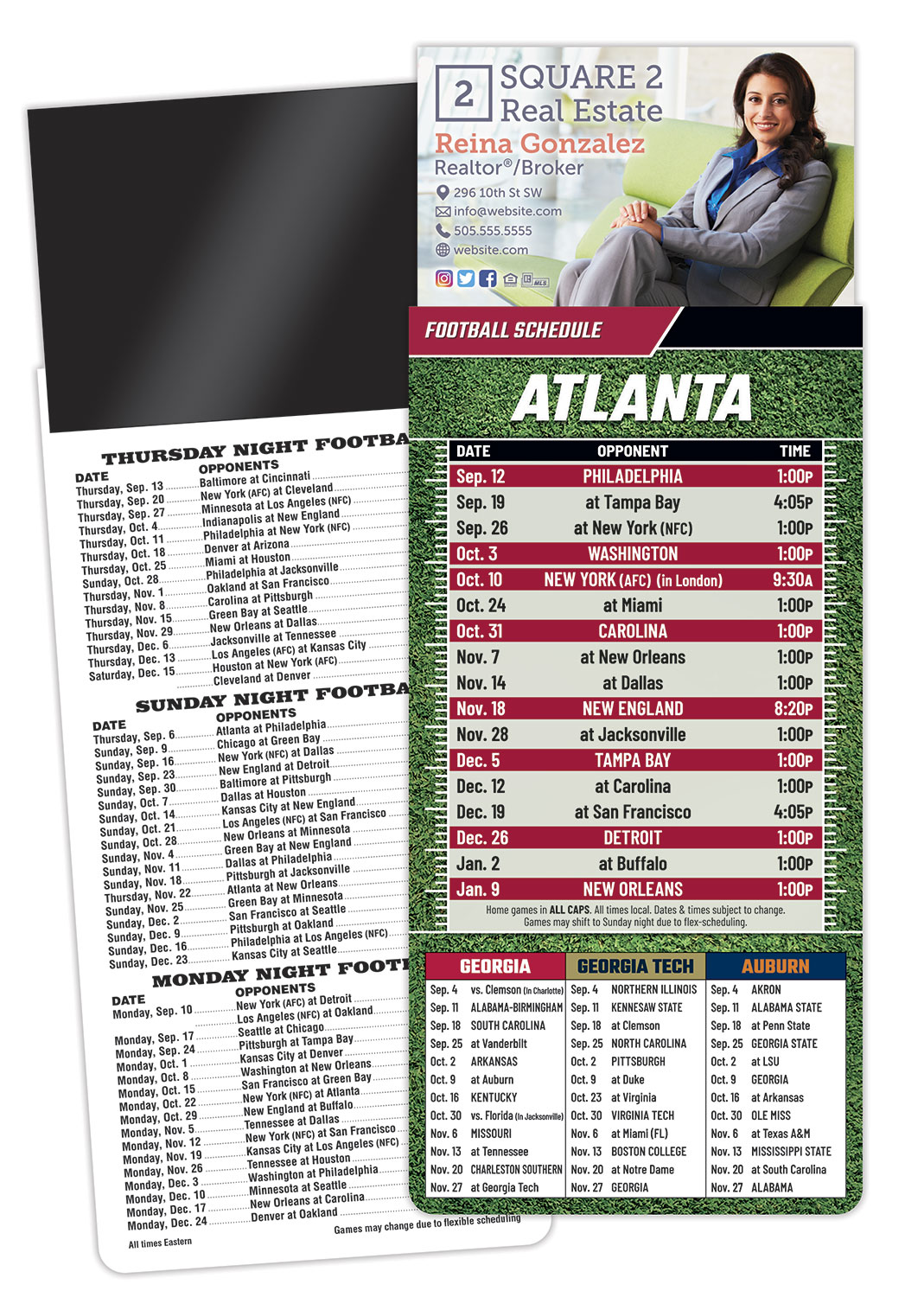 Magna-Card Business Card Magnet Football Schedules (3.5x9) 1