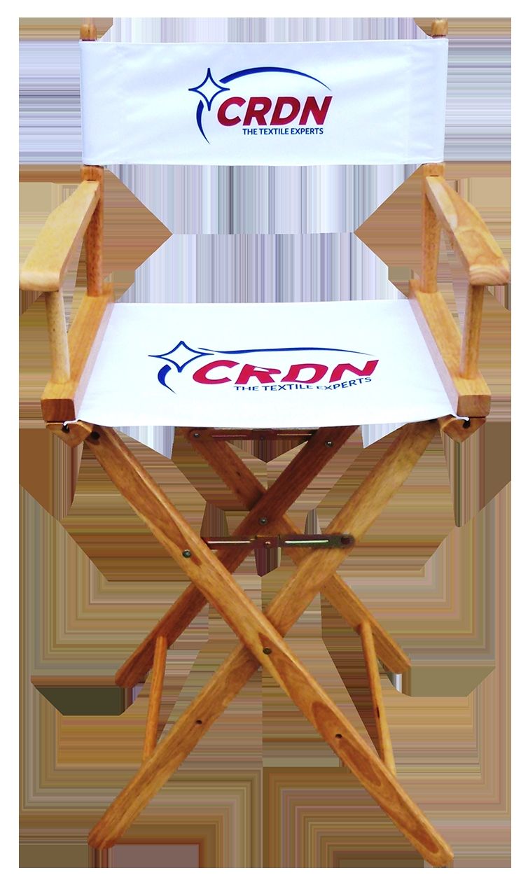 18" White Director Chair W/ Logo 2