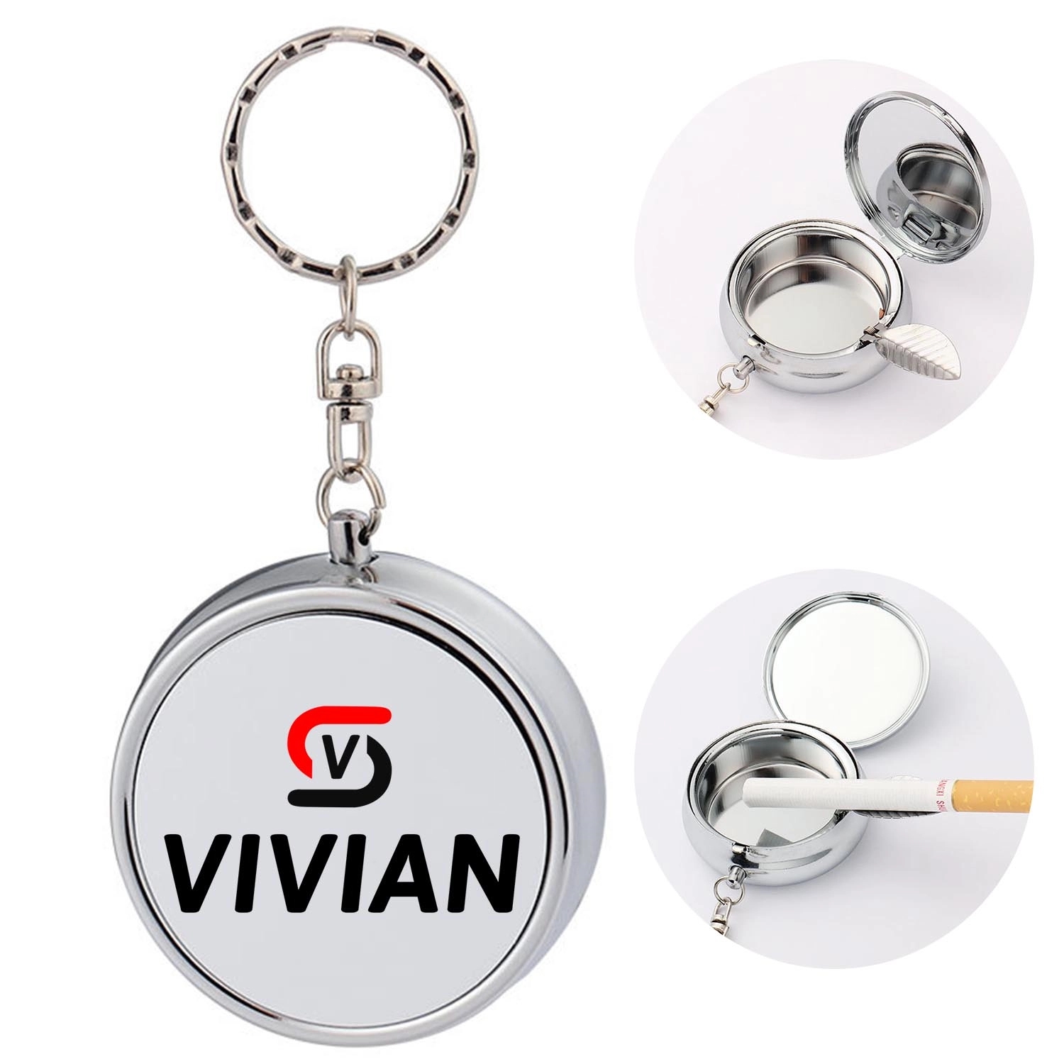 Metal Portable Ashtray Key Chain 1