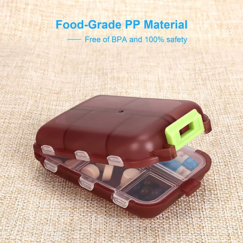 10 Grids Pill Cases Portable Travel Pill Organizer Box 26