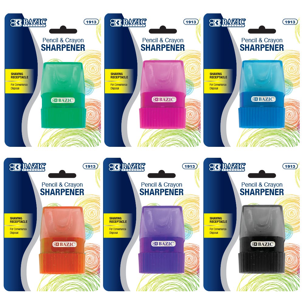 Pencil Sharpeners - Shavings Receptacle Assorted Colors 2