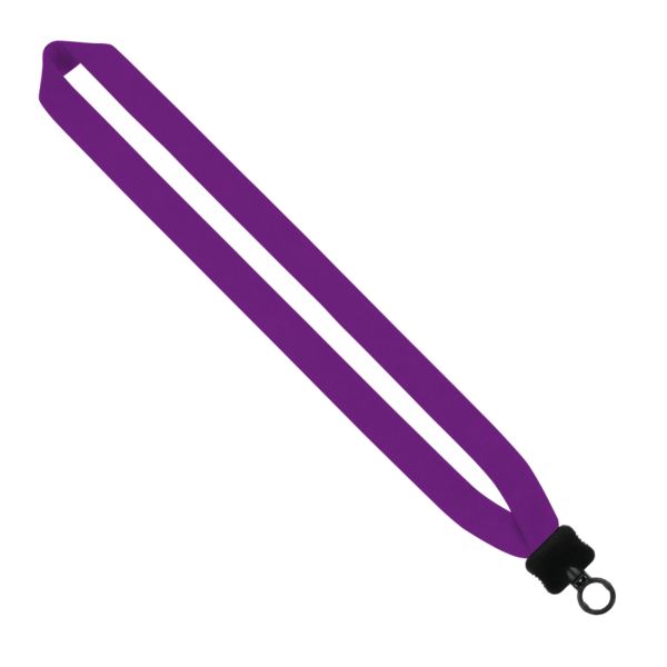 1" Cotton Lanyard with Plastic Clamshell & O-Ring 32