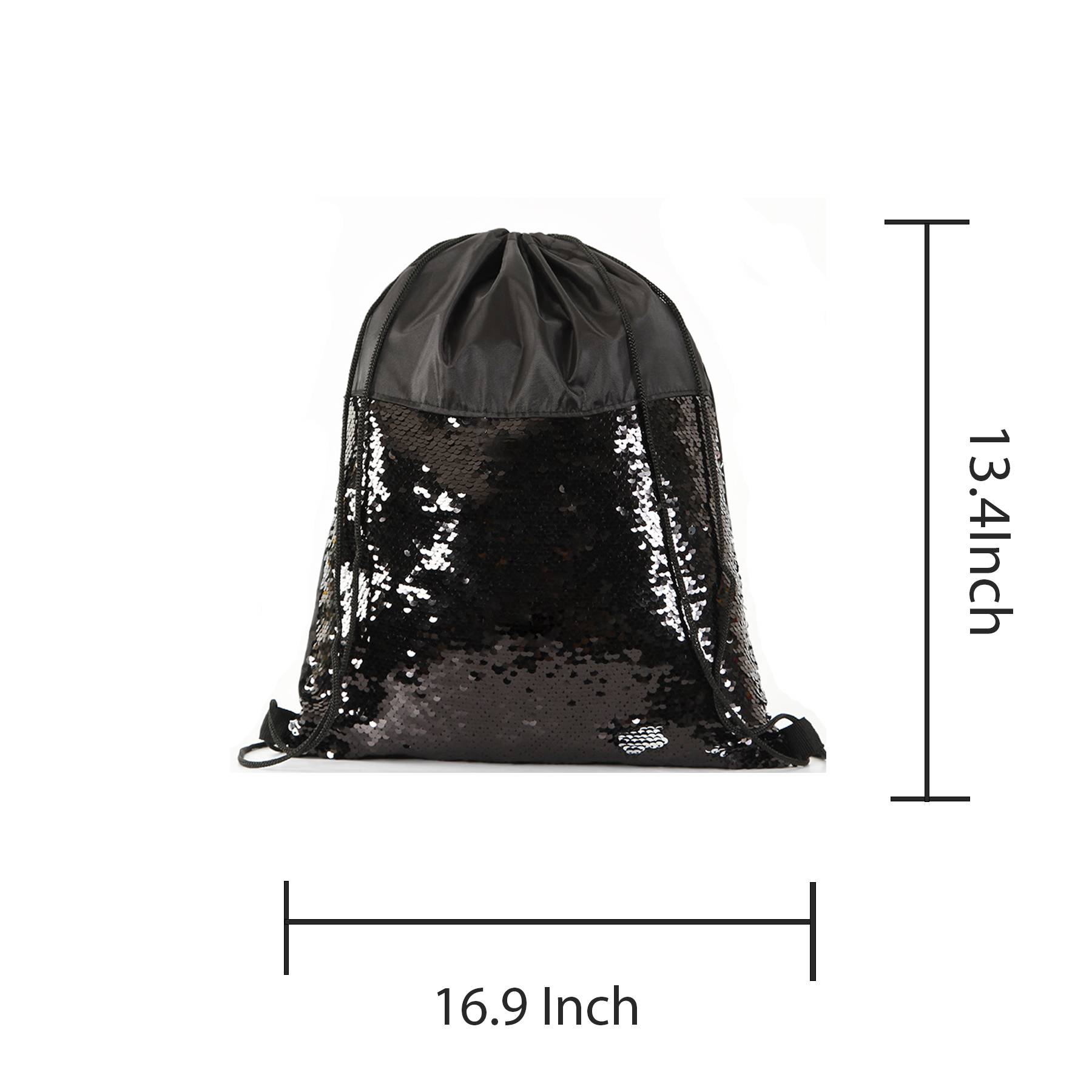 Sport Stylish Sequin Drawstring Backpack 5