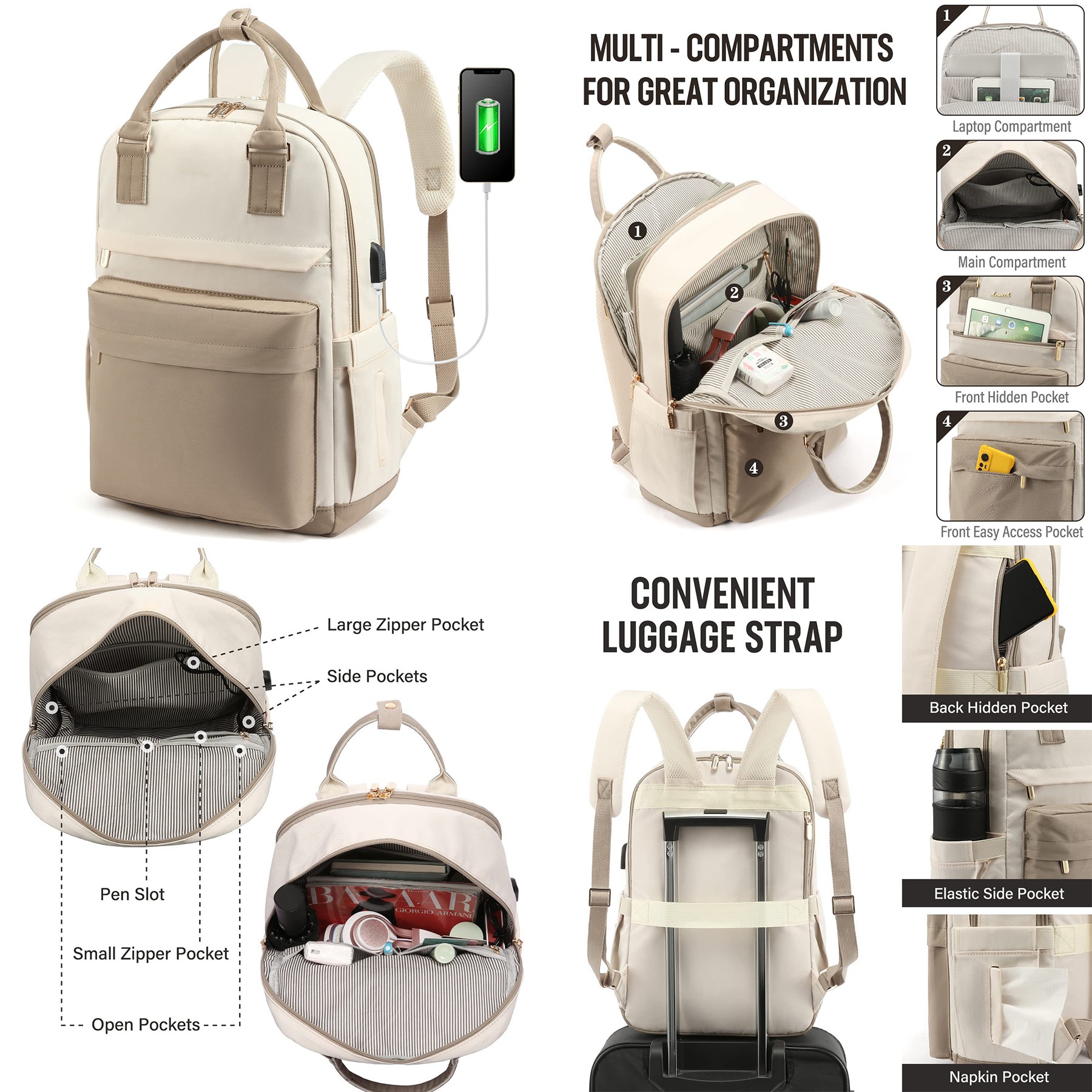 15.6 Inch Laptop Bag with USB Port 1