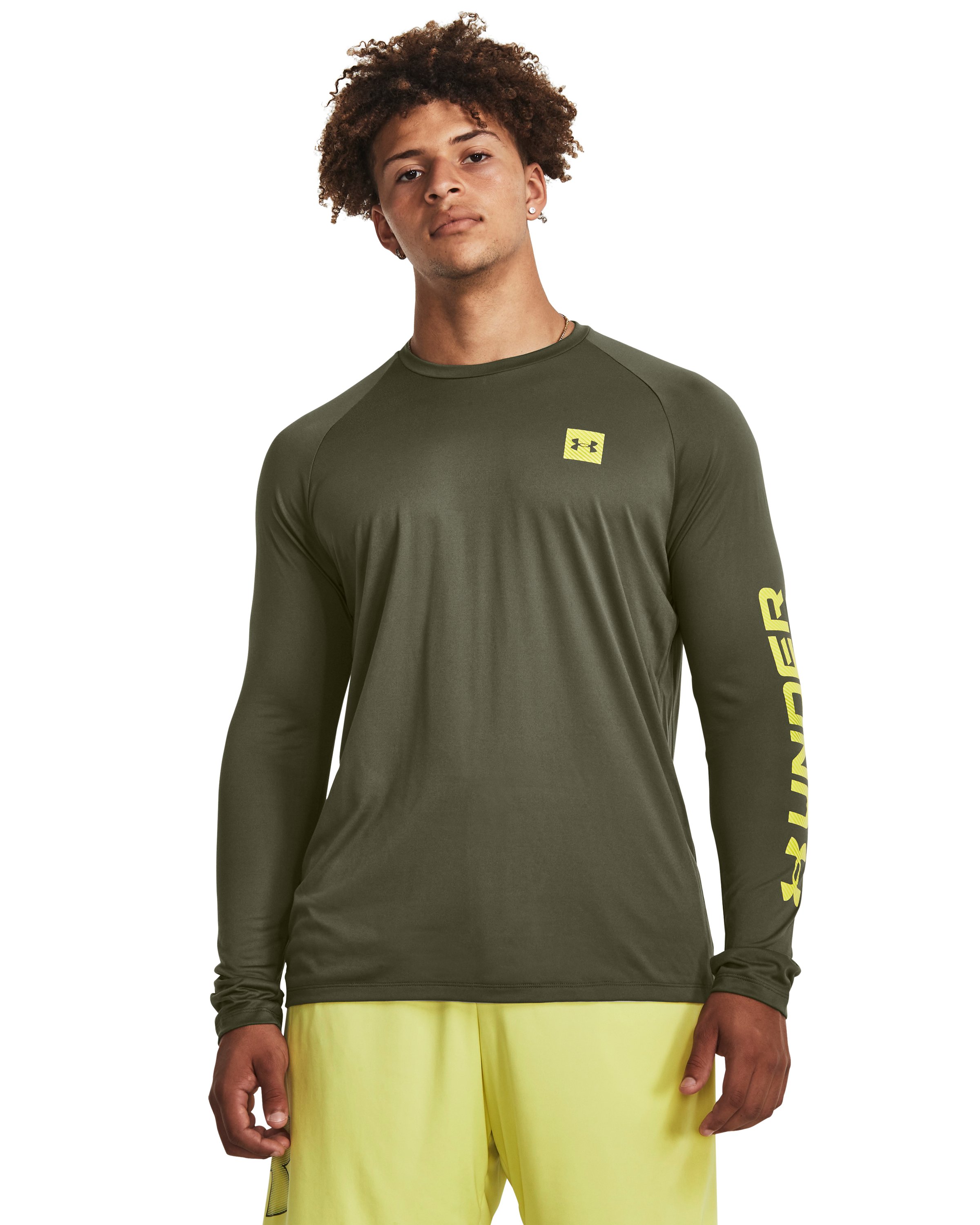Men's UA Tech Print Fill Long Sleeve  4