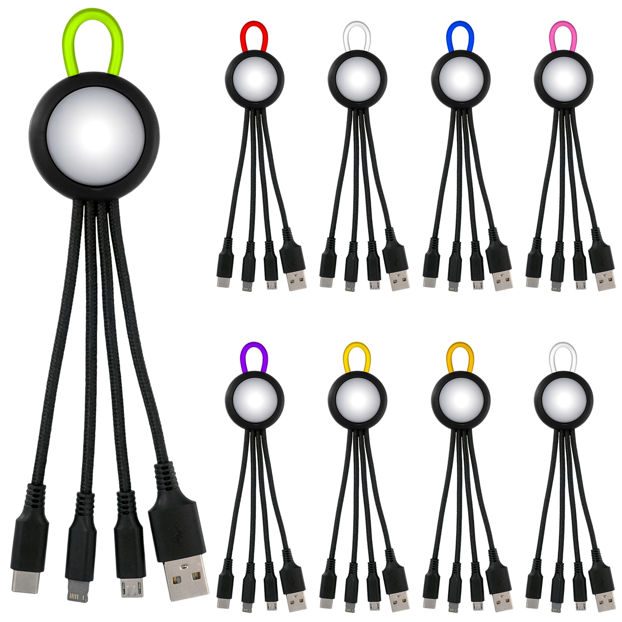 CLEARVIEW LIGHT UP LOOP 3-IN-1 CHARGING CABLE 25