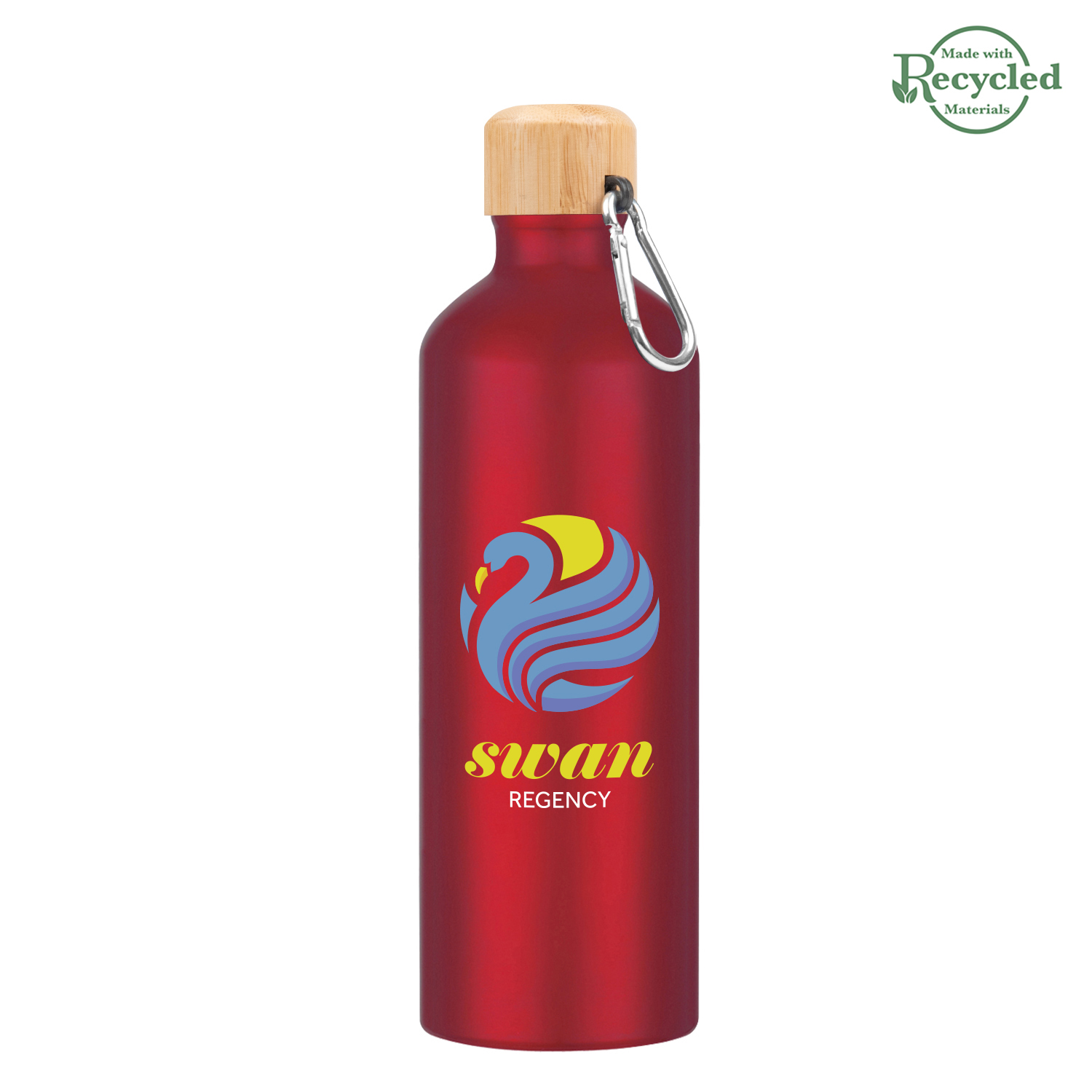 25 Oz. Aluminum Tundra Bike Bottle With Bamboo Lid 2