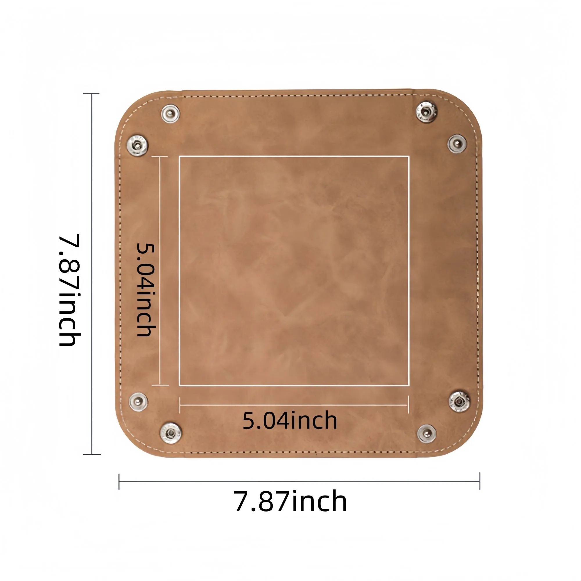 Foldable Square PU Leather Dice Tray 4