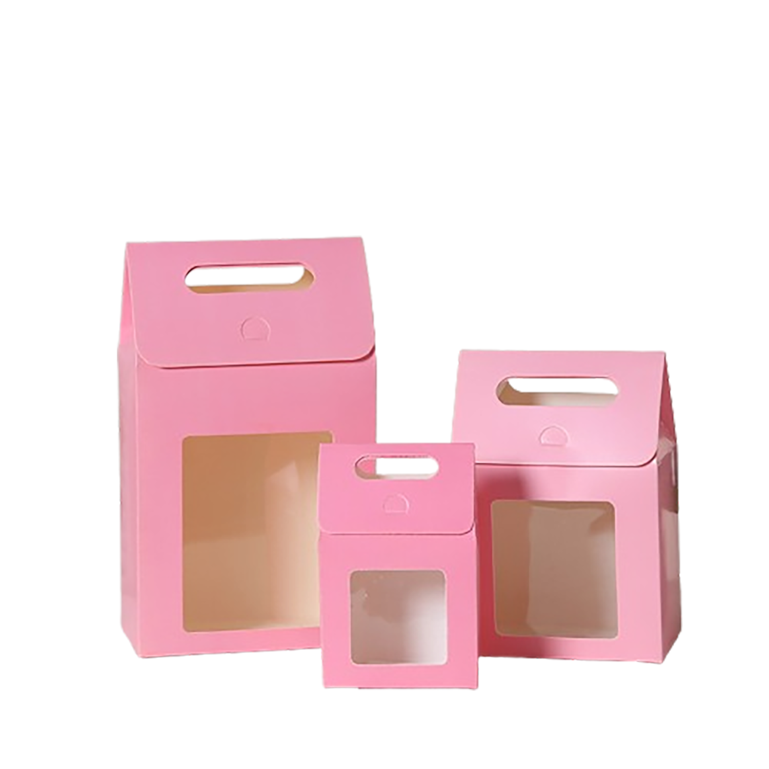 Customiz Handheld Paper Gift Box With Clear Window 7