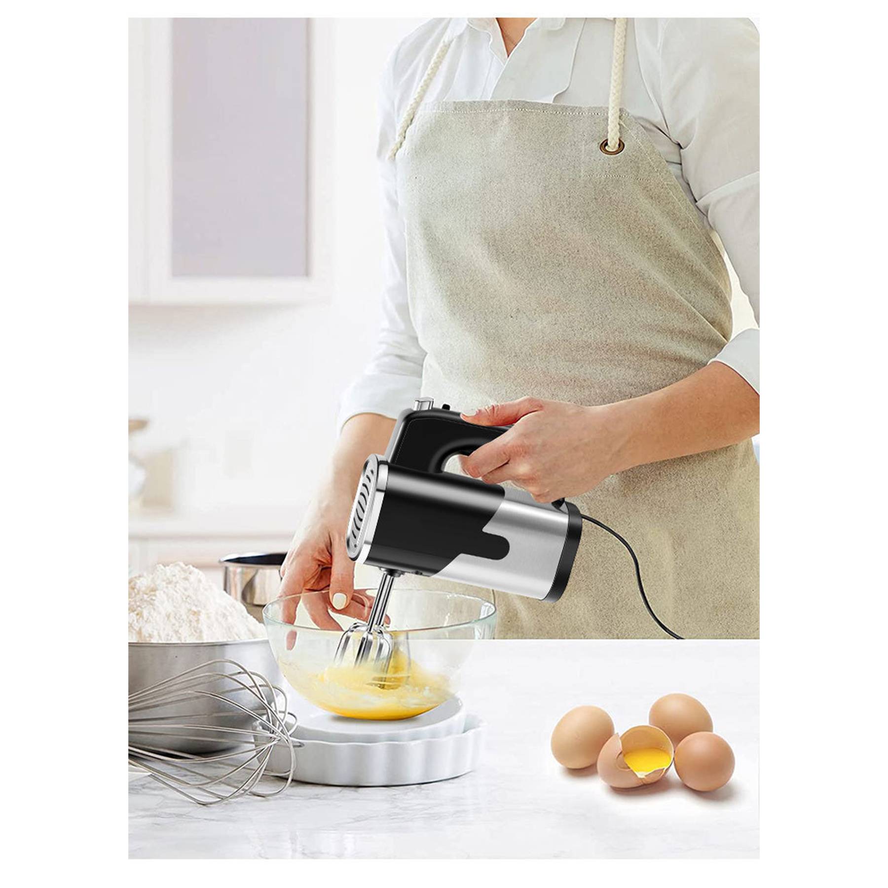 Stainless Steel Electric Egg Beater 3