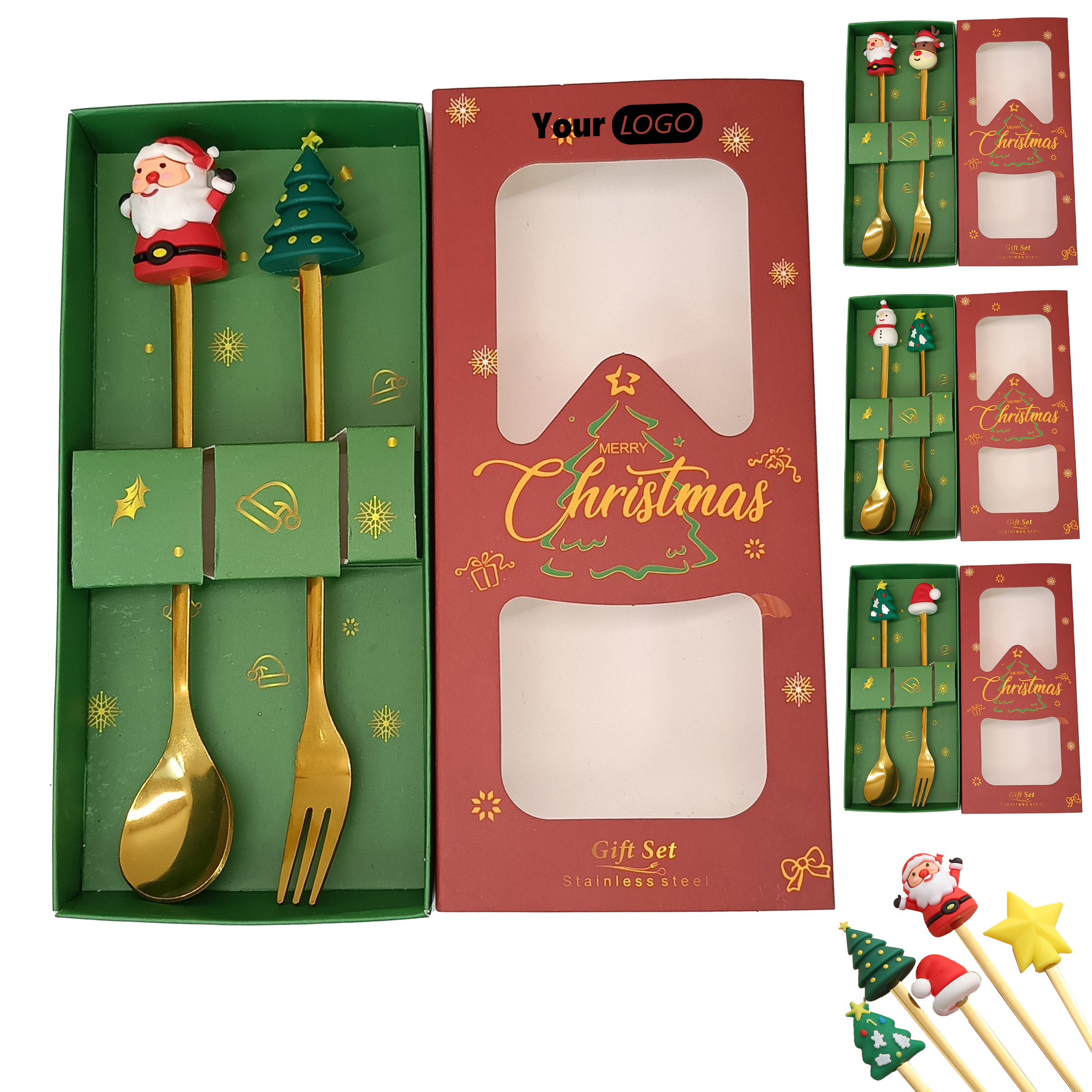Stainless Steel Christmas Dessert Spoon 2